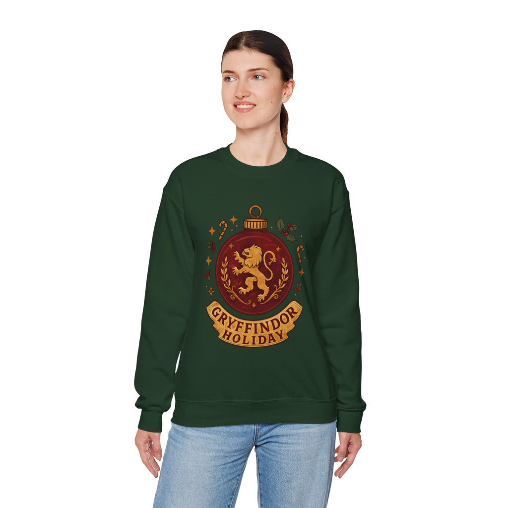 Gryffindor Holiday Sweatshirt — Festive Hogwarts Lion Crewneck