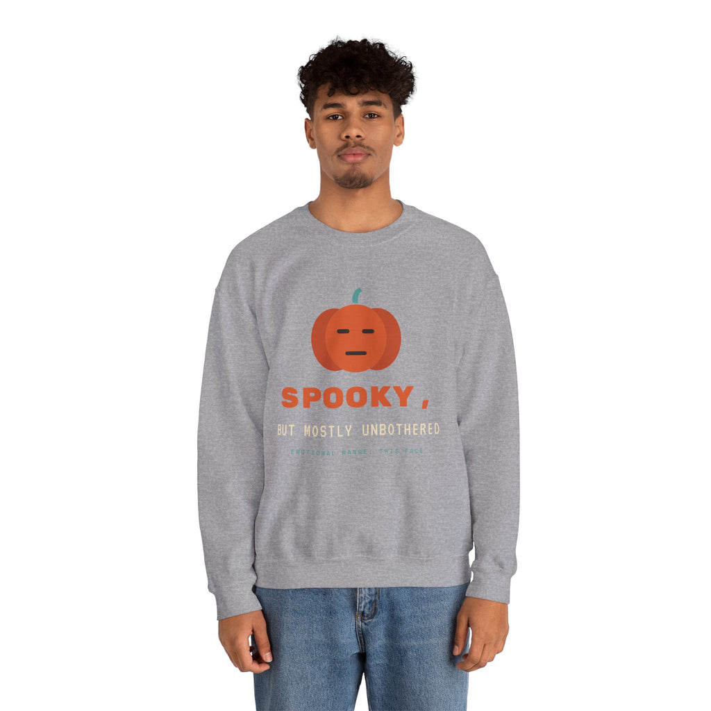 Spooky Pumpkin Crewneck Sweatshirt - Cute Minimal Halloween Pullover