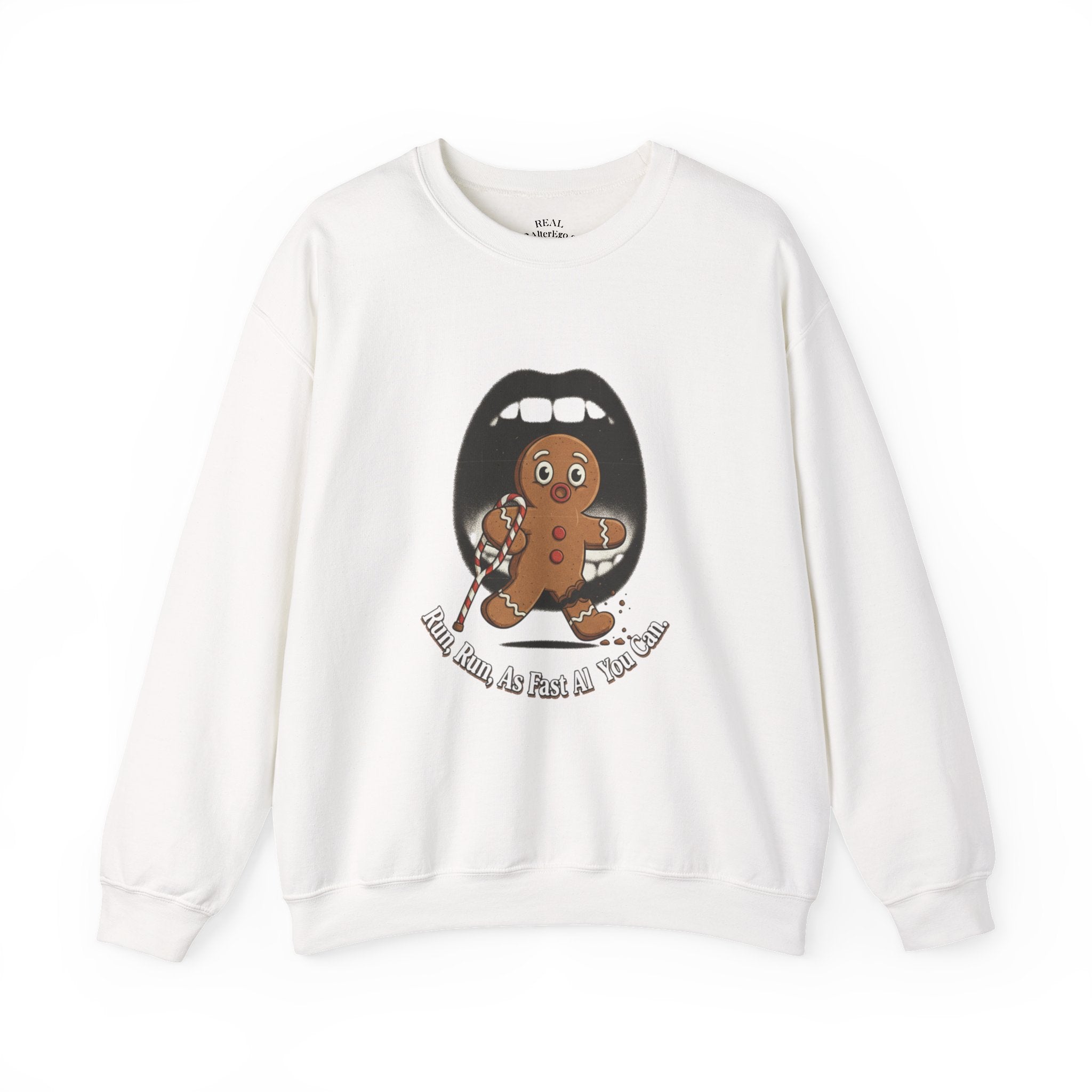 Gingerbread Bites Sweater — Funny "This Bites, So Pass Me the Milk" Crewneck