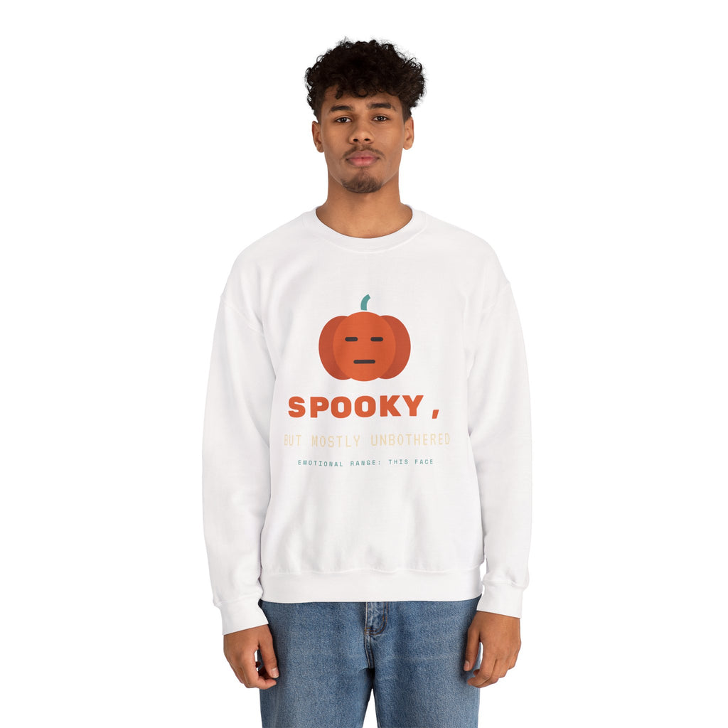 Spooky Pumpkin Crewneck Sweatshirt - Cute Minimal Halloween Pullover