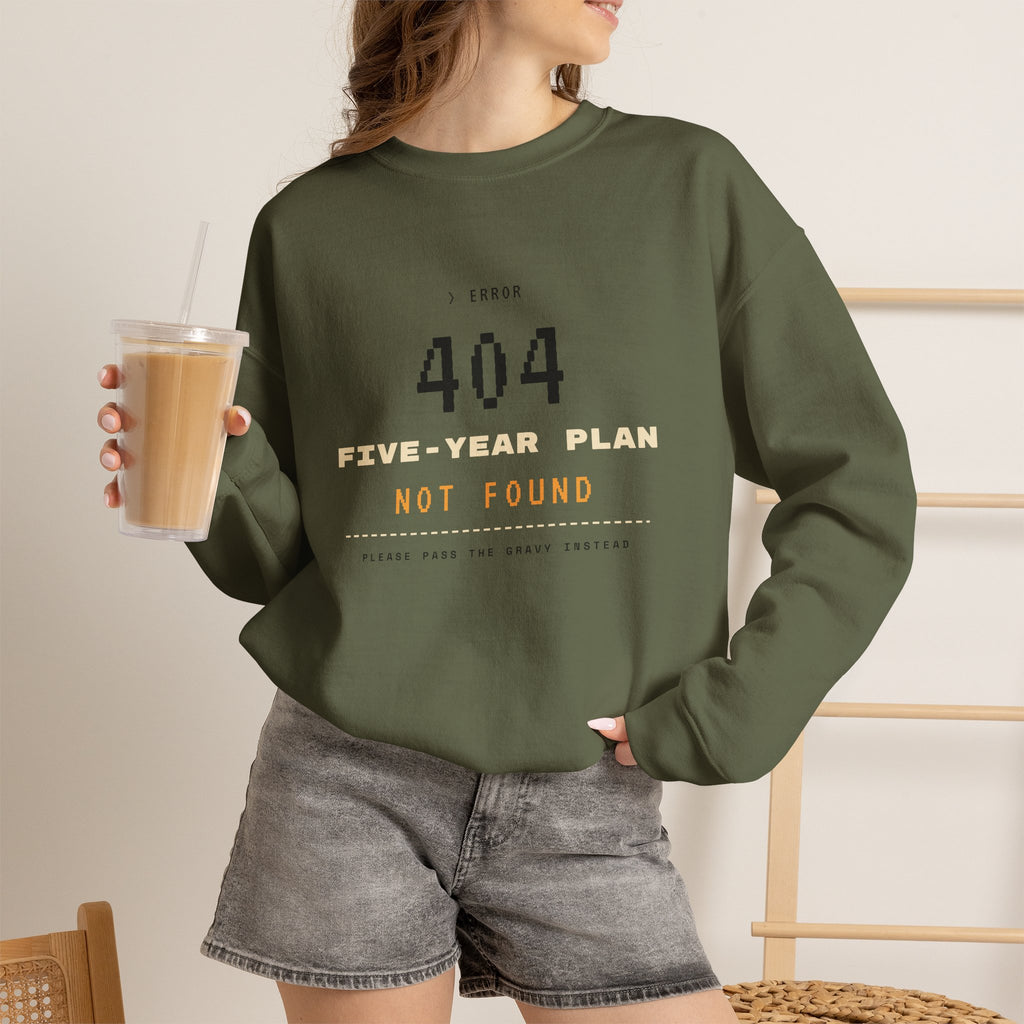 Plan Not Found Sweatshirt | 404 Five-Year Plan Retro Thanksgiving Crewneck