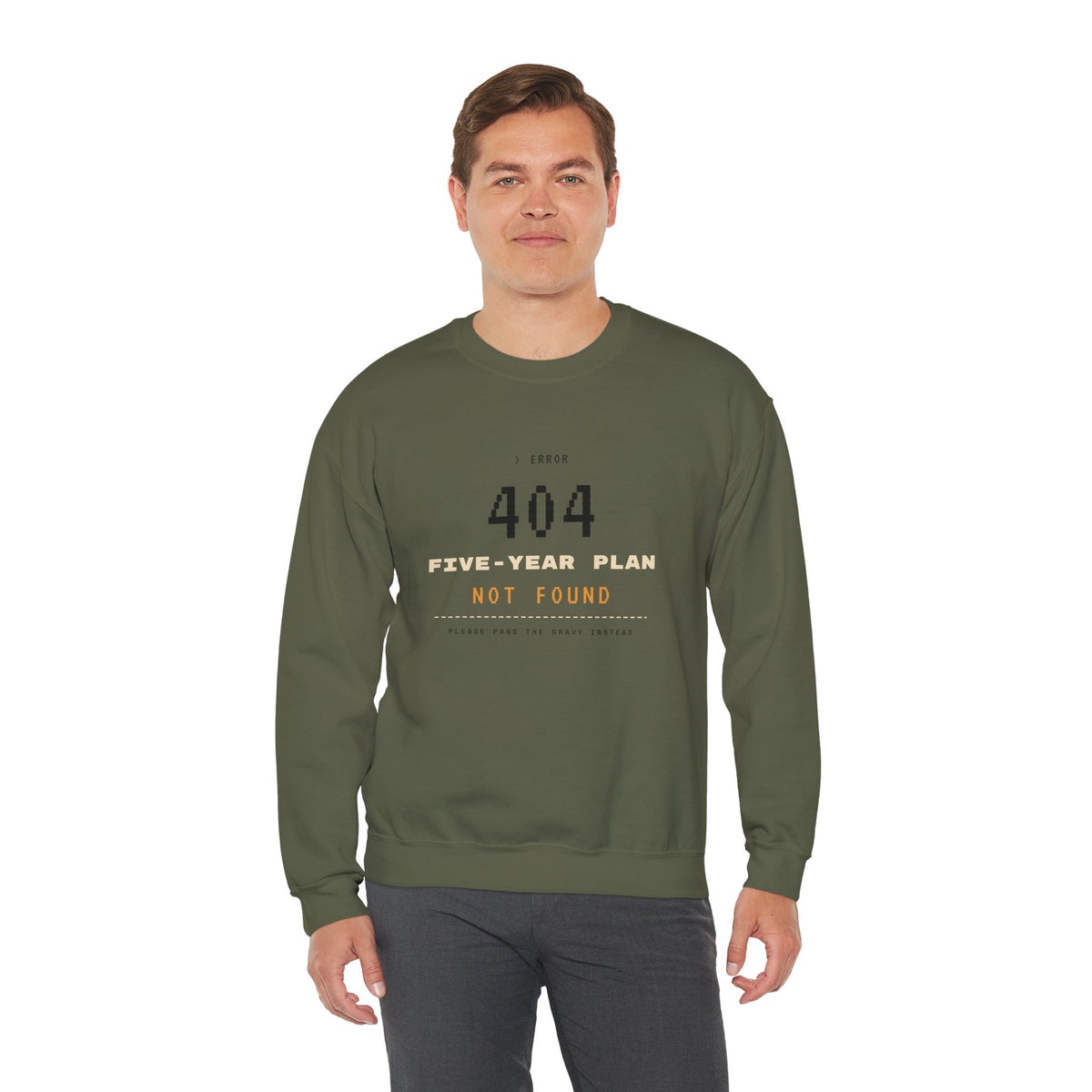 Plan Not Found Sweatshirt | 404 Five-Year Plan Retro Thanksgiving Crewneck