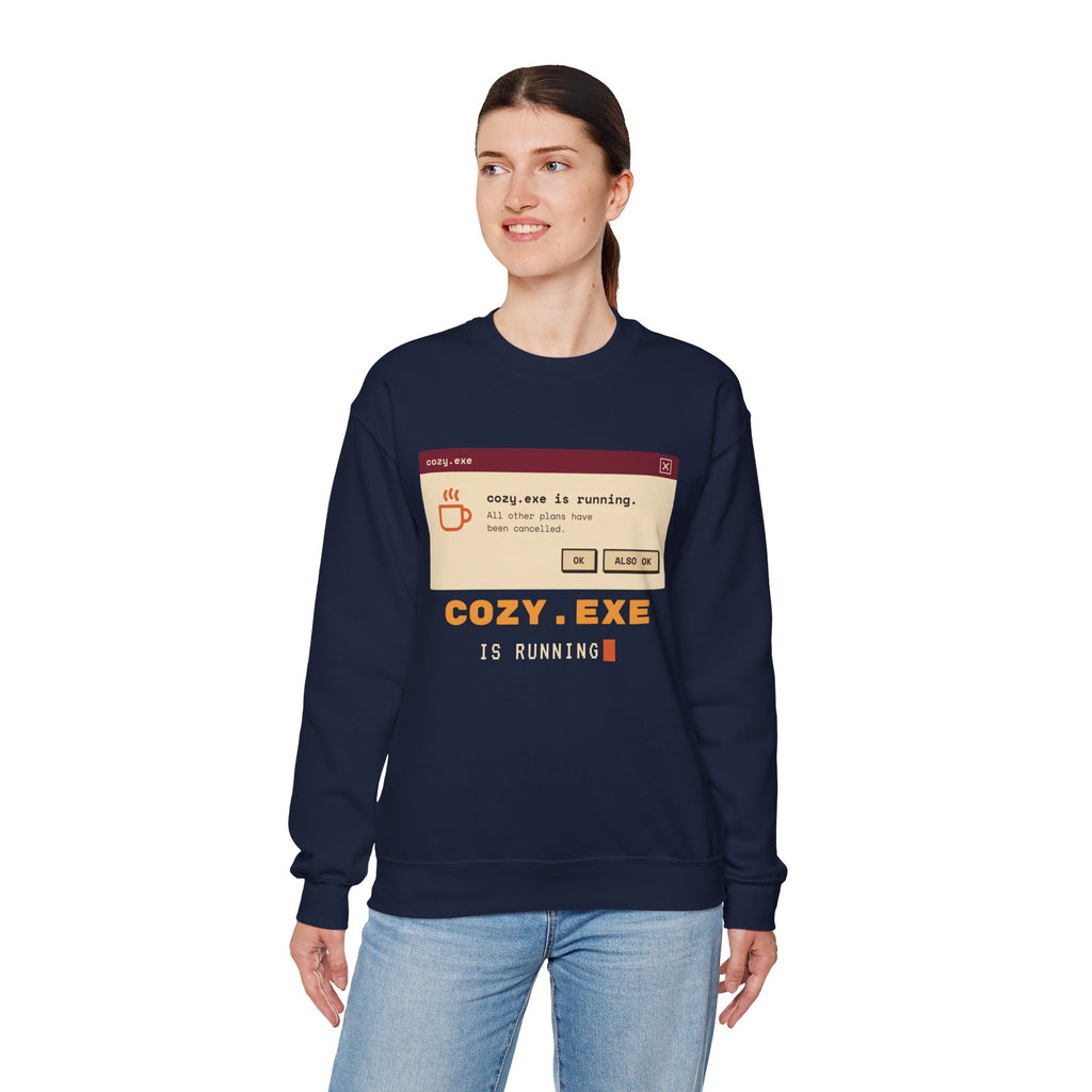 Cozy.exe Crewneck Sweatshirt – Retro Computer Cozy Vibe