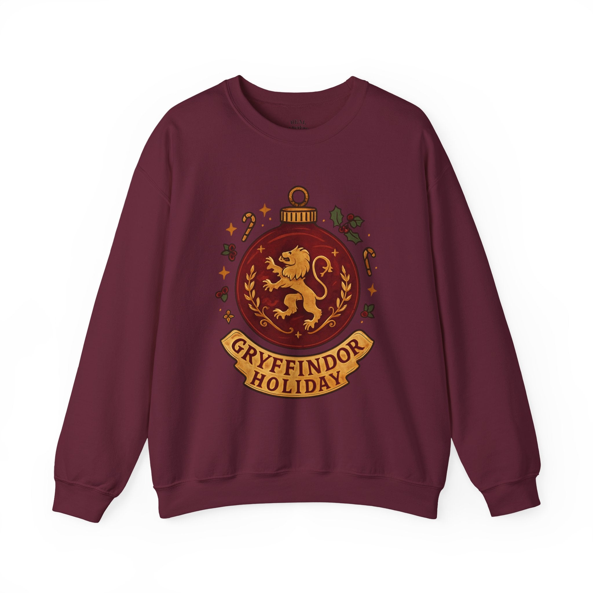 Gryffindor Holiday Sweatshirt — Festive Hogwarts Lion Crewneck