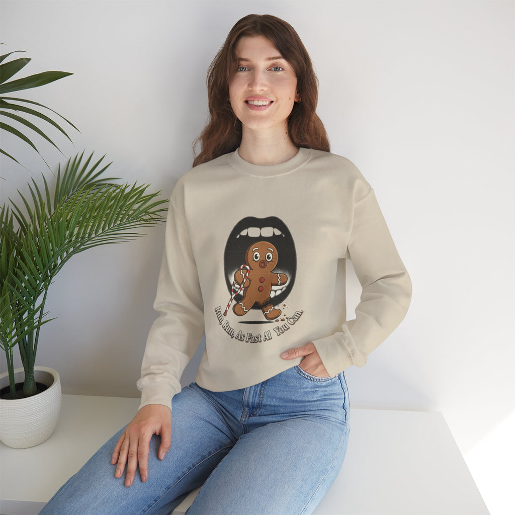 Gingerbread Bites Sweater — Funny "This Bites, So Pass Me the Milk" Crewneck