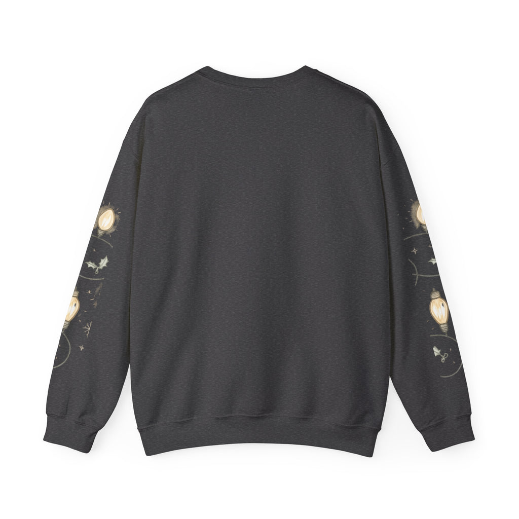 Christmas Lights Sleeve Crewneck Sweatshirt — Holiday Light-Up Sleeve Design