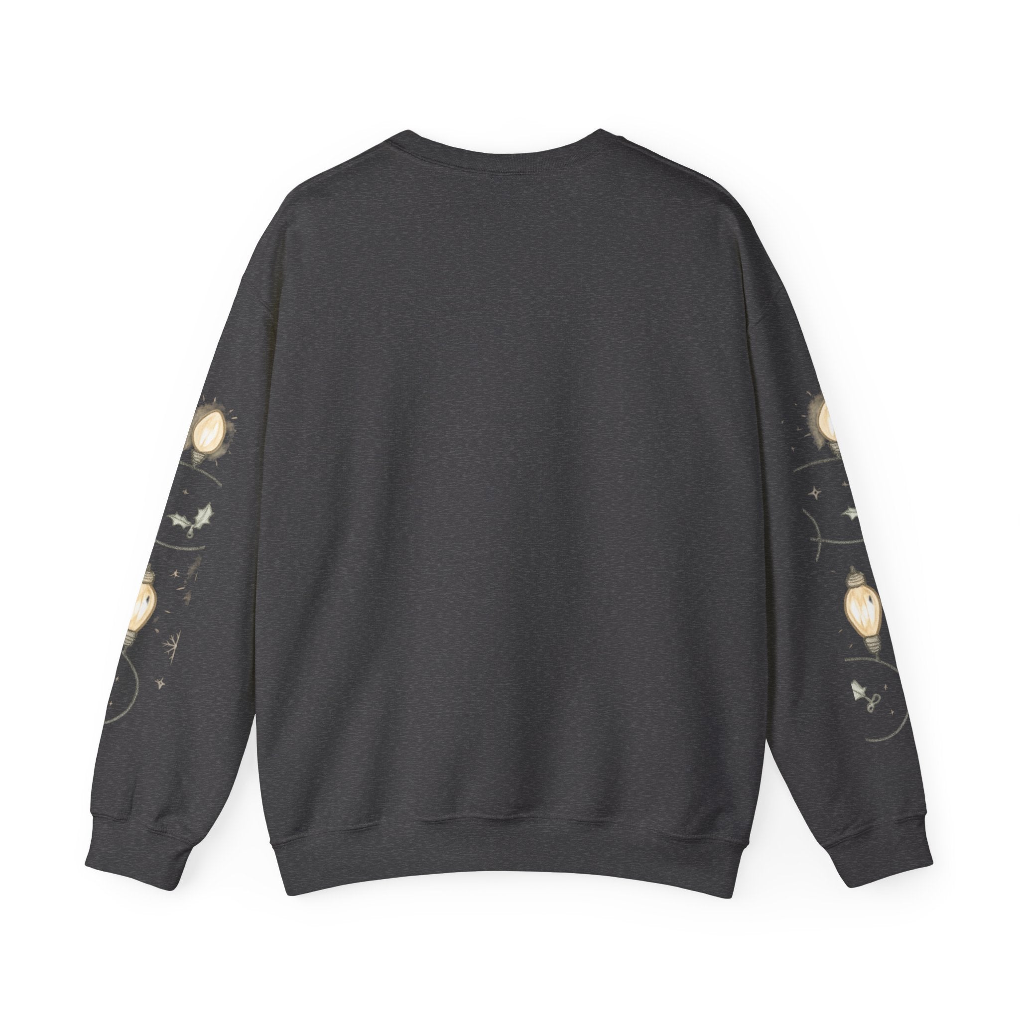 Christmas Lights Sleeve Crewneck Sweatshirt — Holiday Light-Up Sleeve Design
