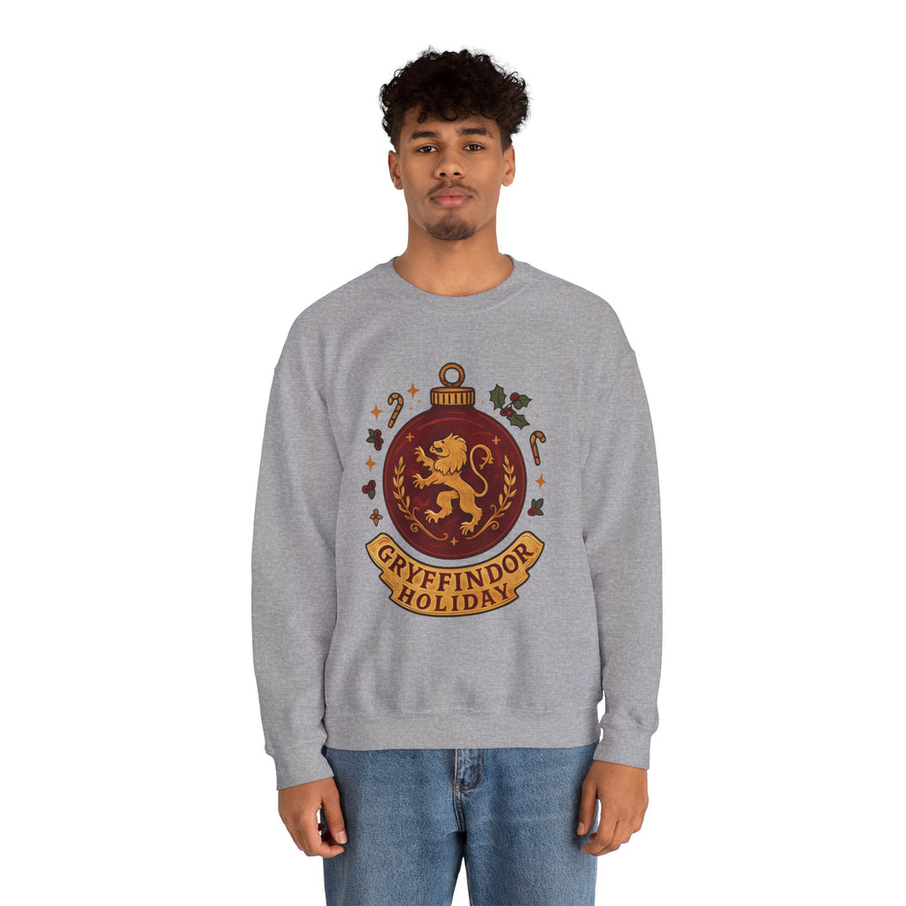 Gryffindor Holiday Sweatshirt — Festive Hogwarts Lion Crewneck