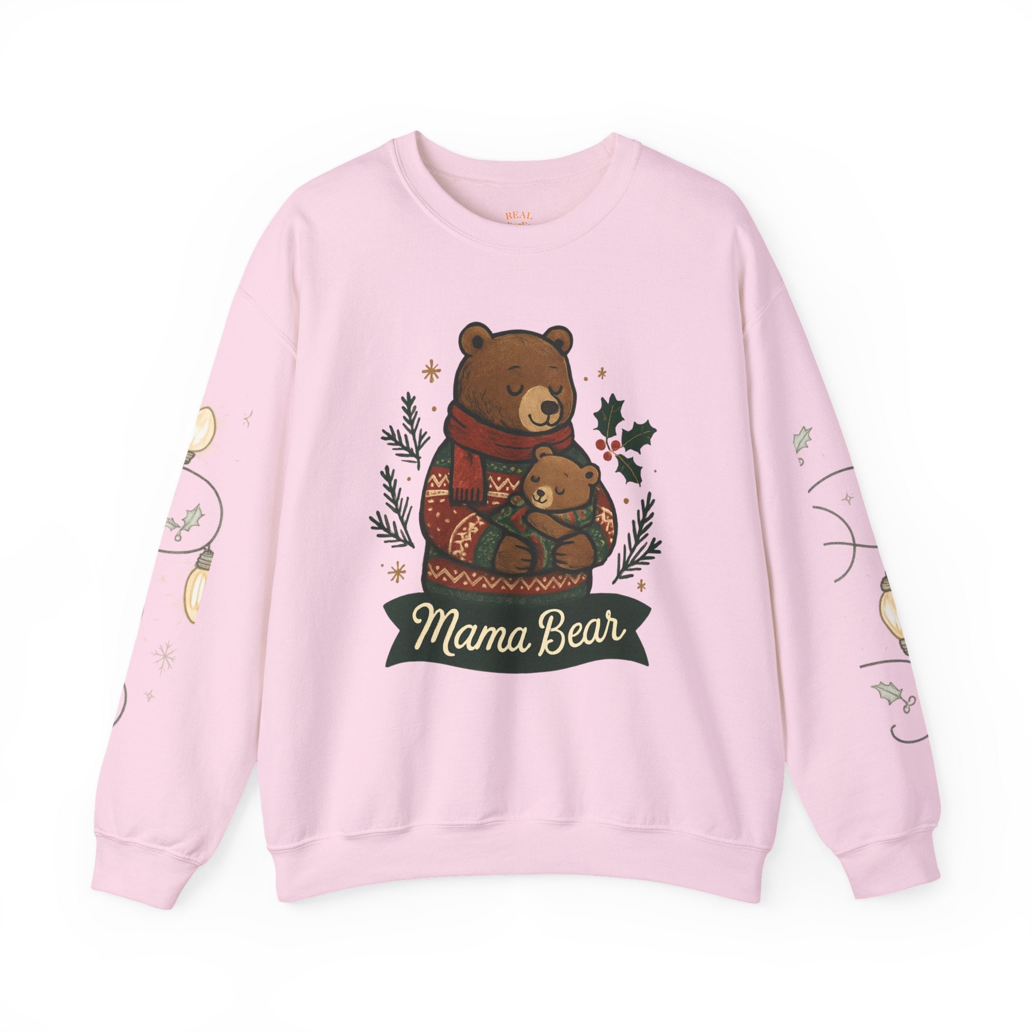 Christmas Lights Sleeve Crewneck Sweatshirt — Holiday Light-Up Sleeve Design