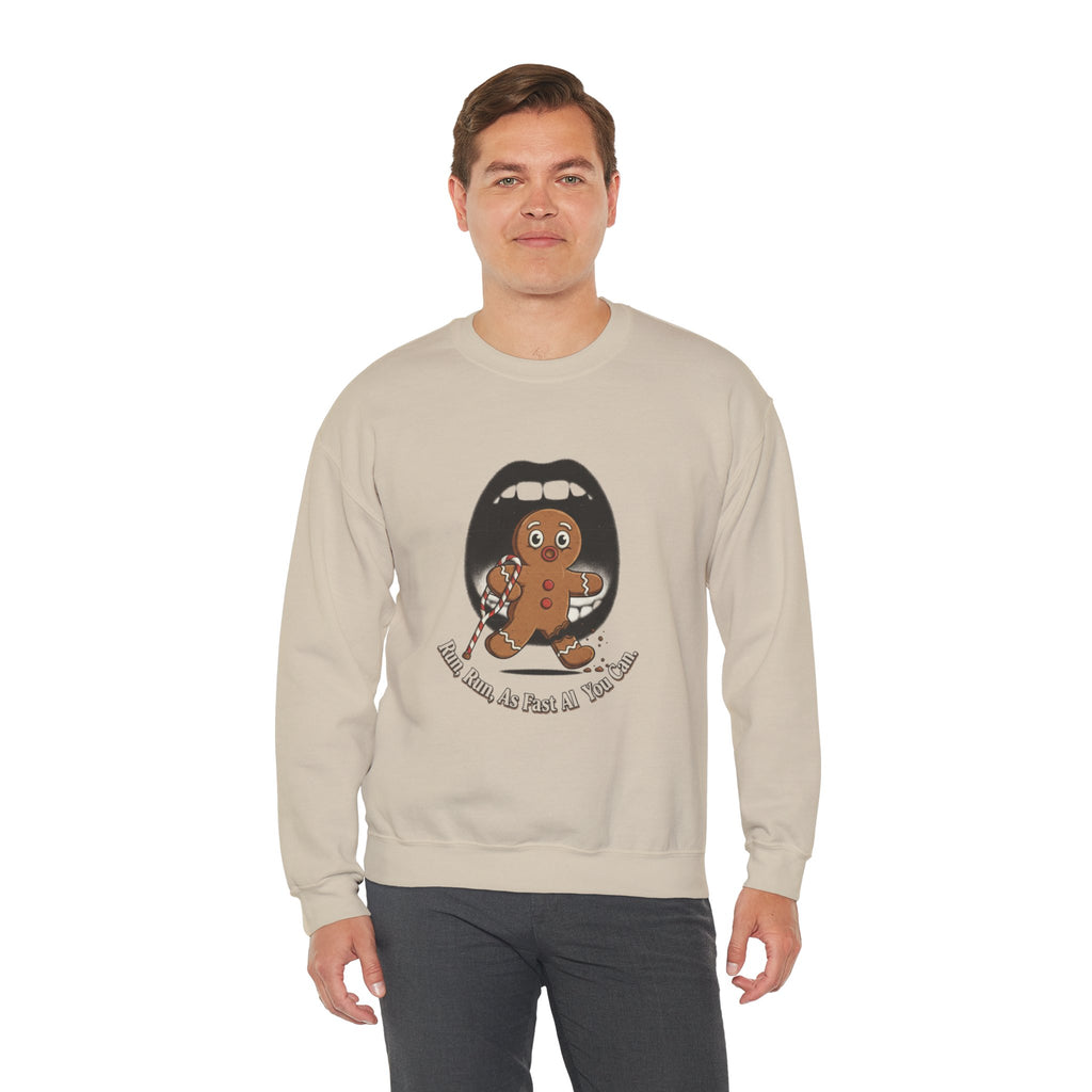 Gingerbread Bites Sweater — Funny "This Bites, So Pass Me the Milk" Crewneck