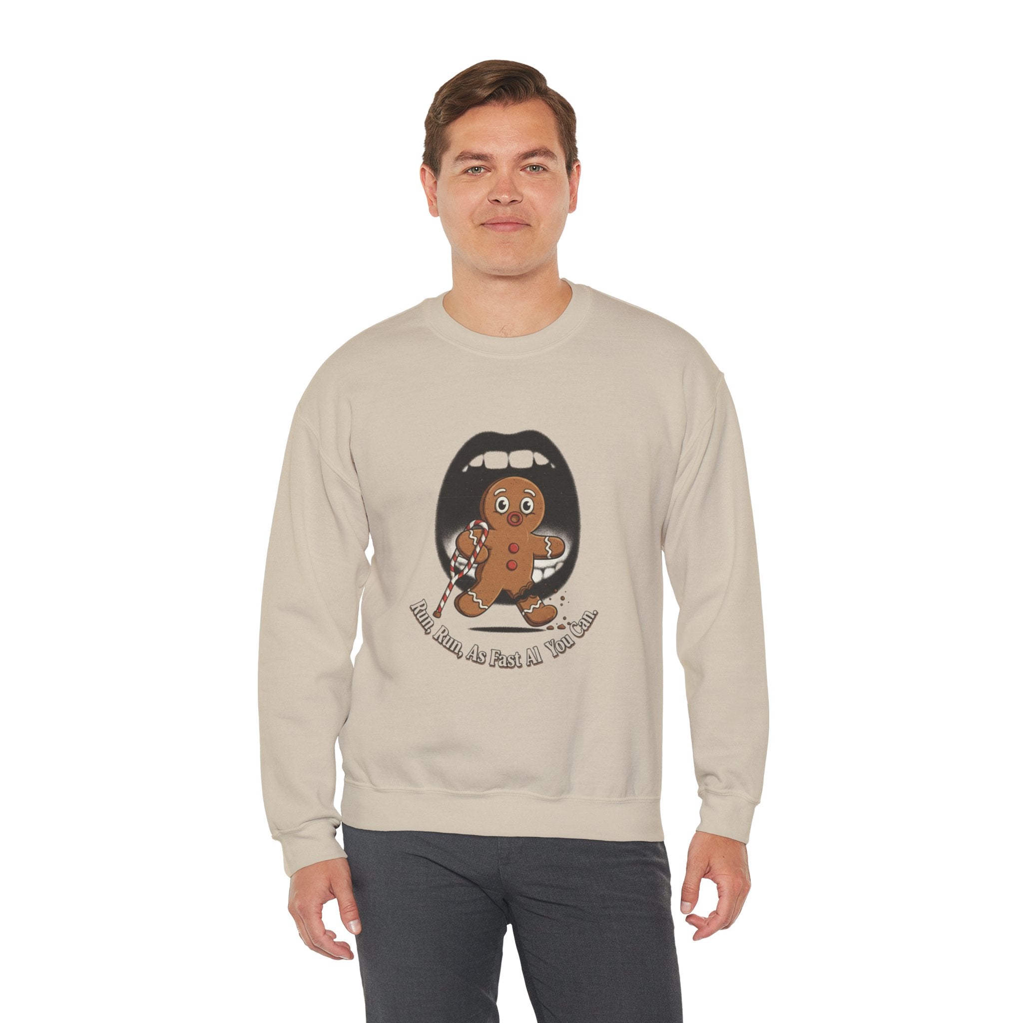 Gingerbread Bites Sweater — Funny "This Bites, So Pass Me the Milk" Crewneck