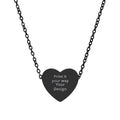 Engravable Heart Necklace — Personalized Custom Message Pendant
