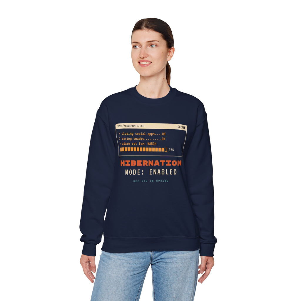 Hibernation Crewneck Sweatshirt - Cozy Winter Sleep Mode Pullover