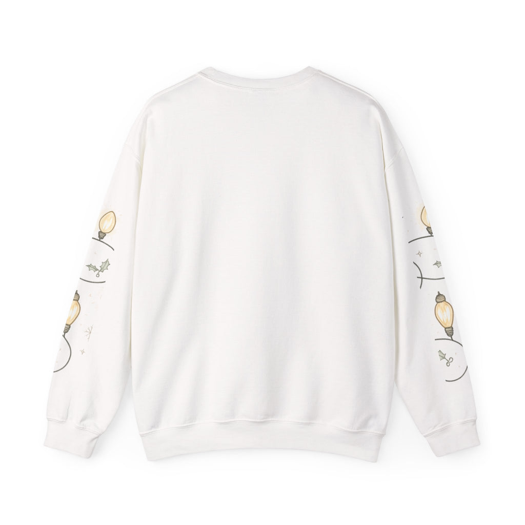 Christmas Lights Sleeve Crewneck Sweatshirt — Holiday Light-Up Sleeve Design