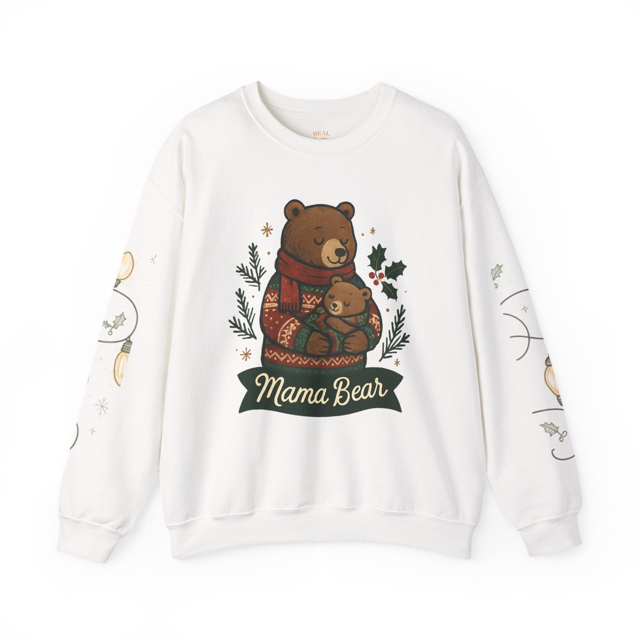 Christmas Lights Sleeve Crewneck Sweatshirt — Holiday Light-Up Sleeve Design