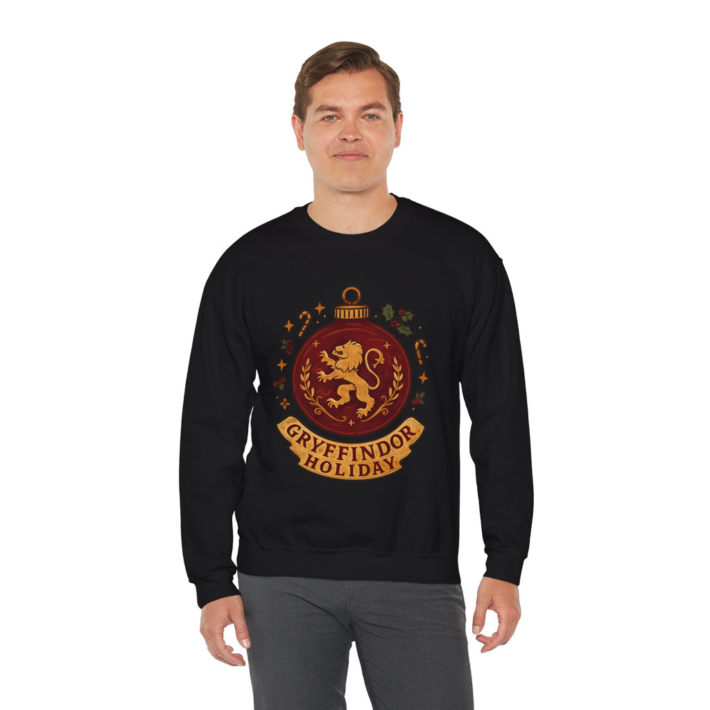 Gryffindor Holiday Sweatshirt — Festive Hogwarts Lion Crewneck