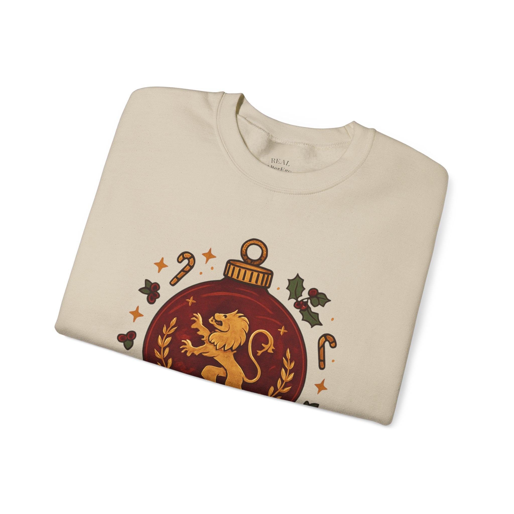 Gryffindor Holiday Sweatshirt — Festive Hogwarts Lion Crewneck