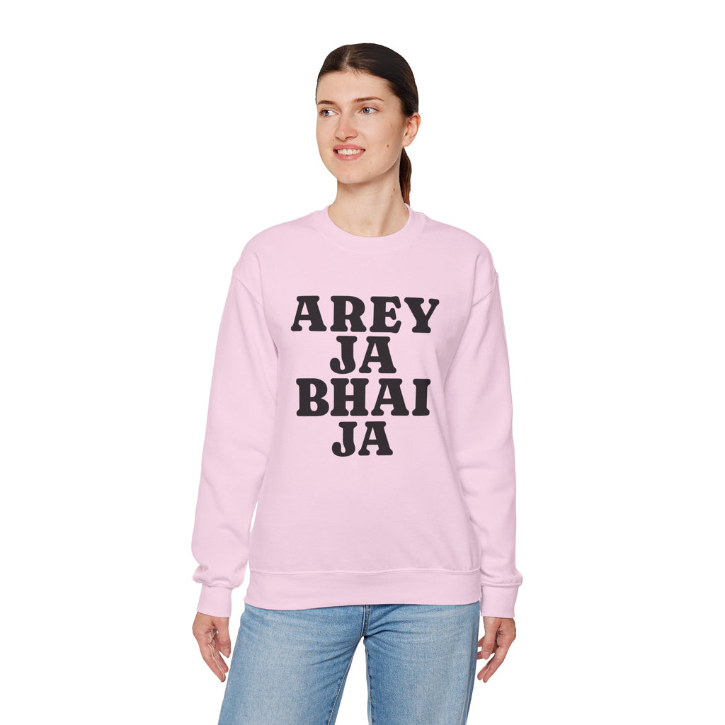 Hyderabadi Crewneck Sweatshirt – 'Arey Ja Bhai Ja' Bold Script