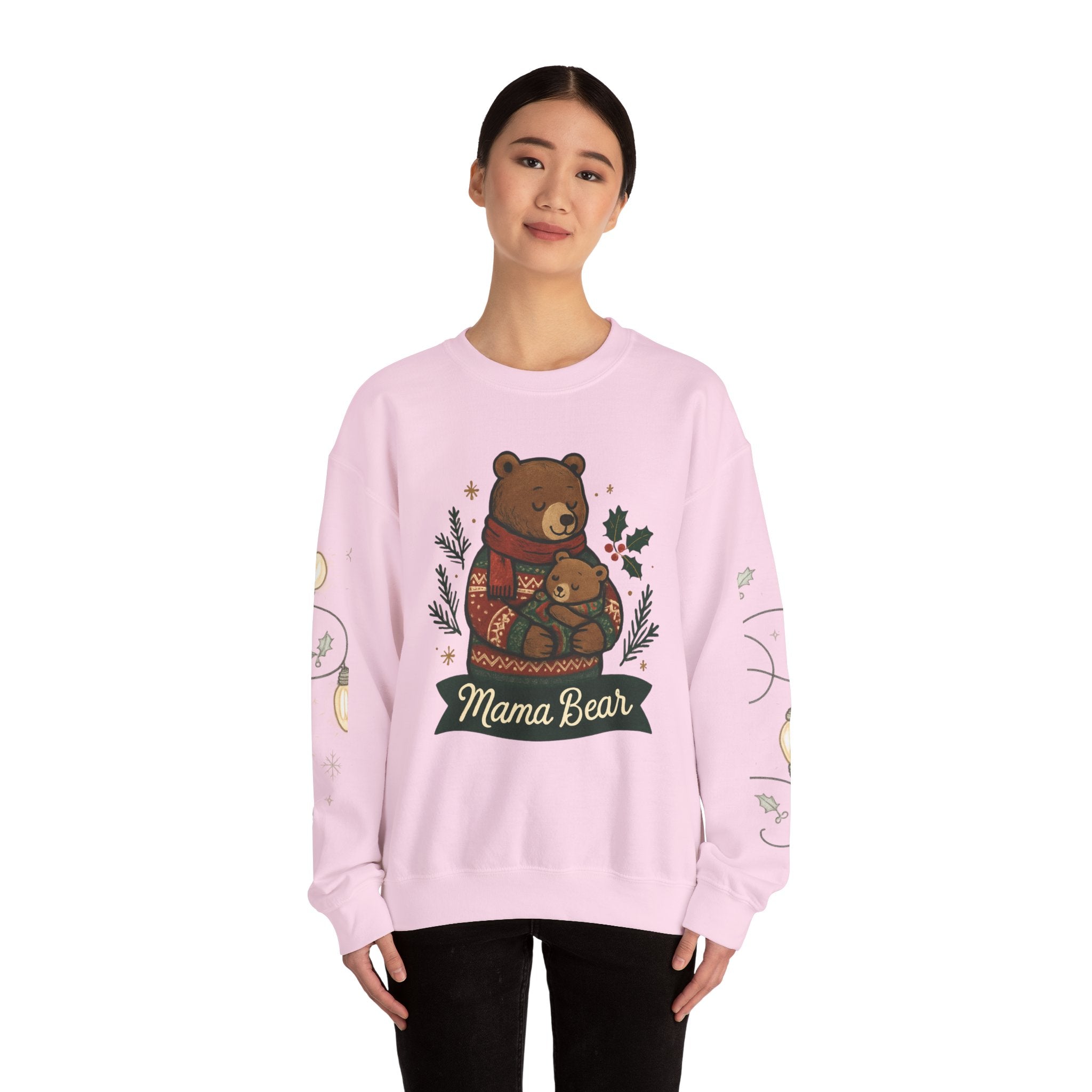 Christmas Lights Sleeve Crewneck Sweatshirt — Holiday Light-Up Sleeve Design