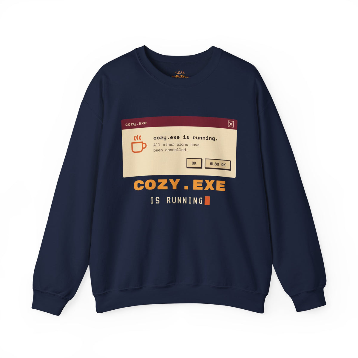 Cozy.exe Crewneck Sweatshirt – Retro Computer Cozy Vibe