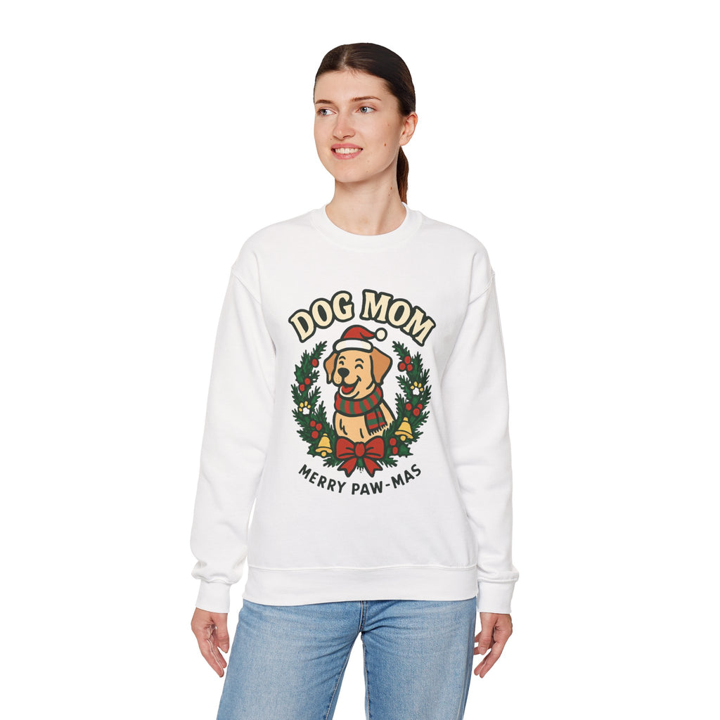 Dog Mom Sweatshirt — Merry Paw-mas Christmas Crewneck