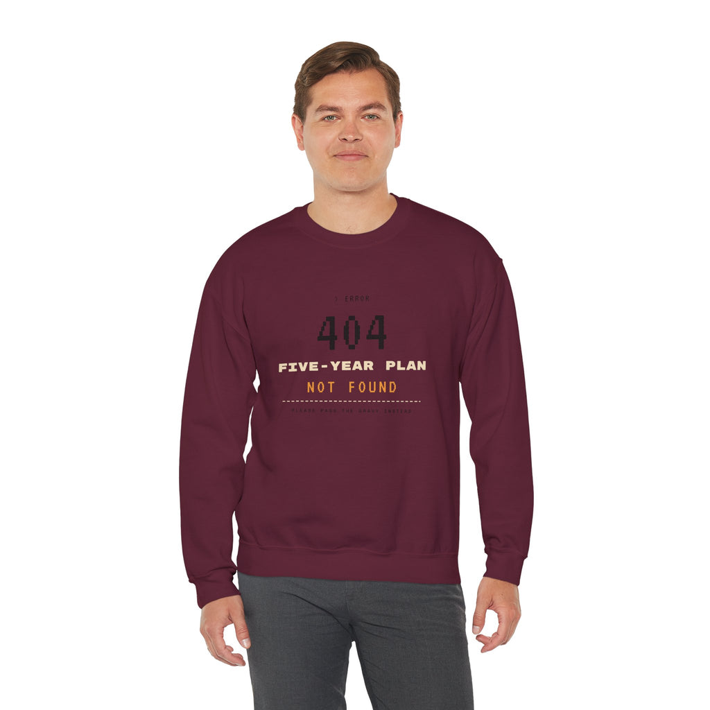 Plan Not Found Sweatshirt | 404 Five-Year Plan Retro Thanksgiving Crewneck
