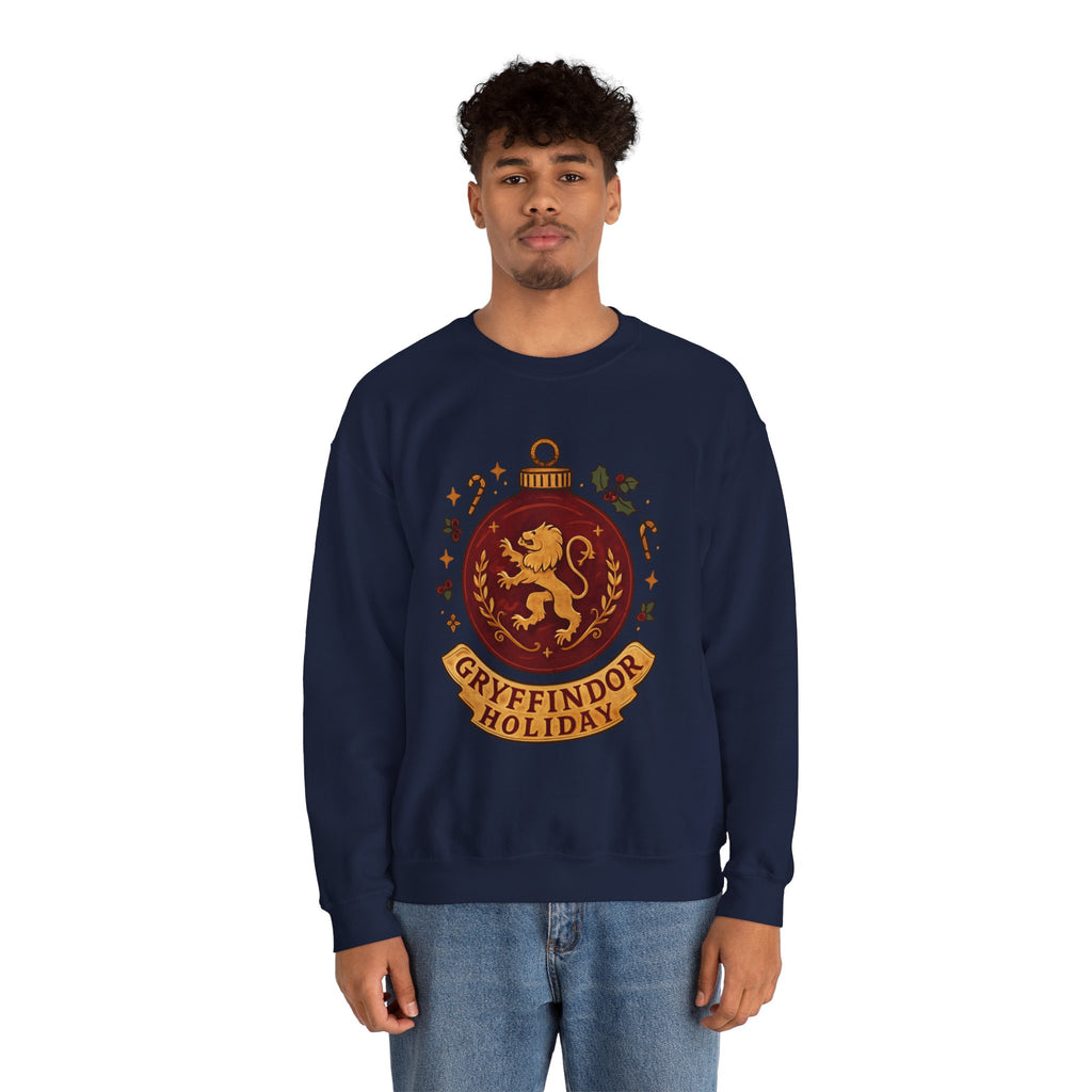 Gryffindor Holiday Sweatshirt — Festive Hogwarts Lion Crewneck