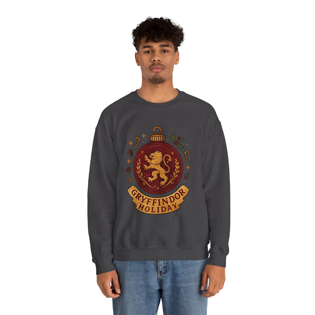 Gryffindor Holiday Sweatshirt — Festive Hogwarts Lion Crewneck