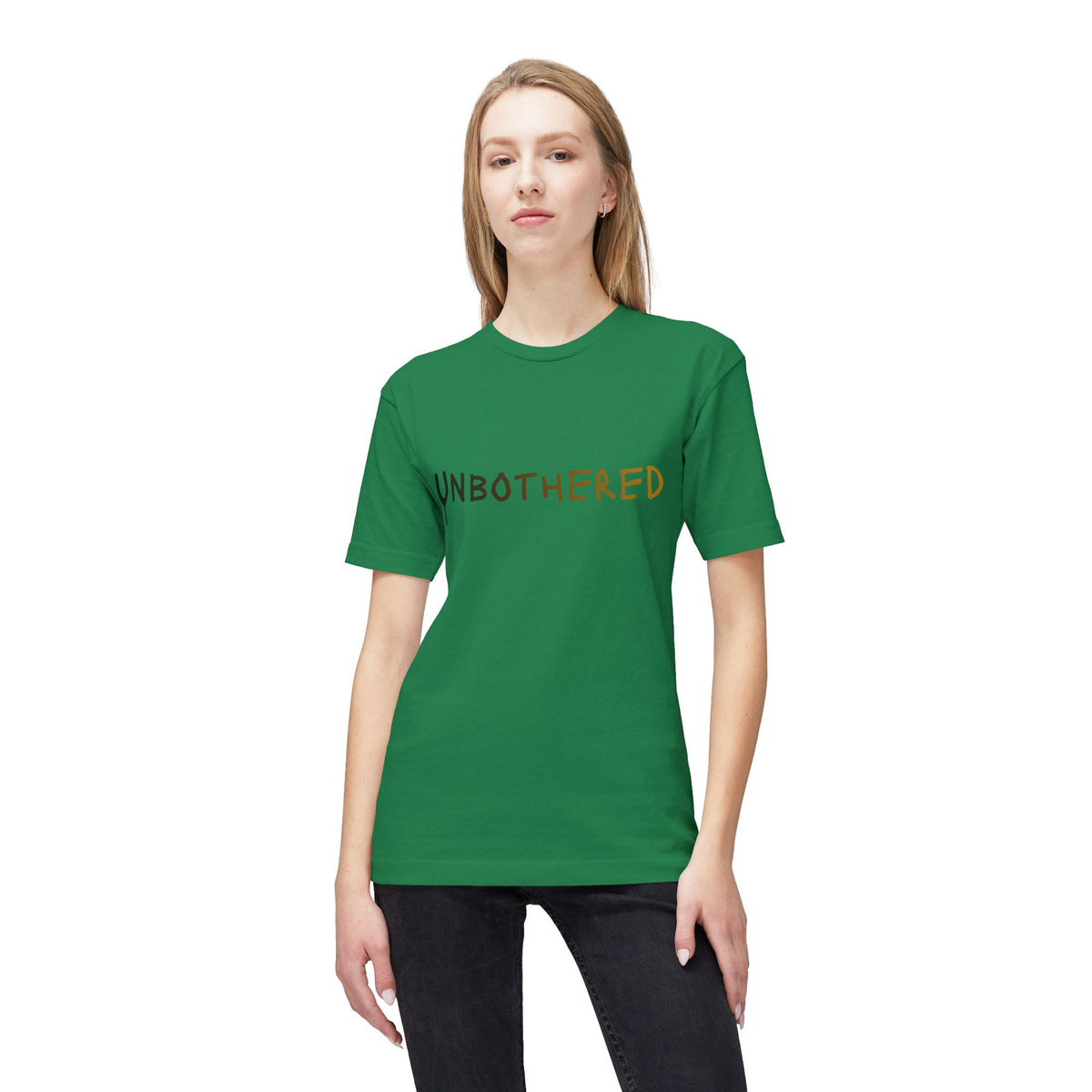 Unbothered Graphic T-Shirt — Minimalist Casual Tee with Text Design