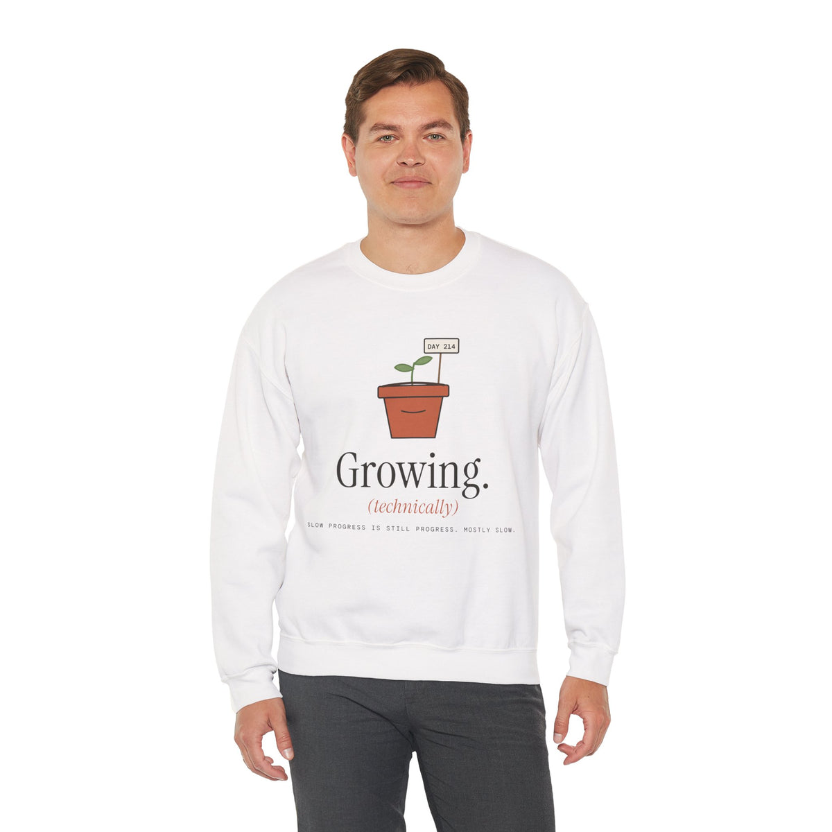Growing (technically) Sweatshirt - Plant Pot Crewneck for Plant Lovers