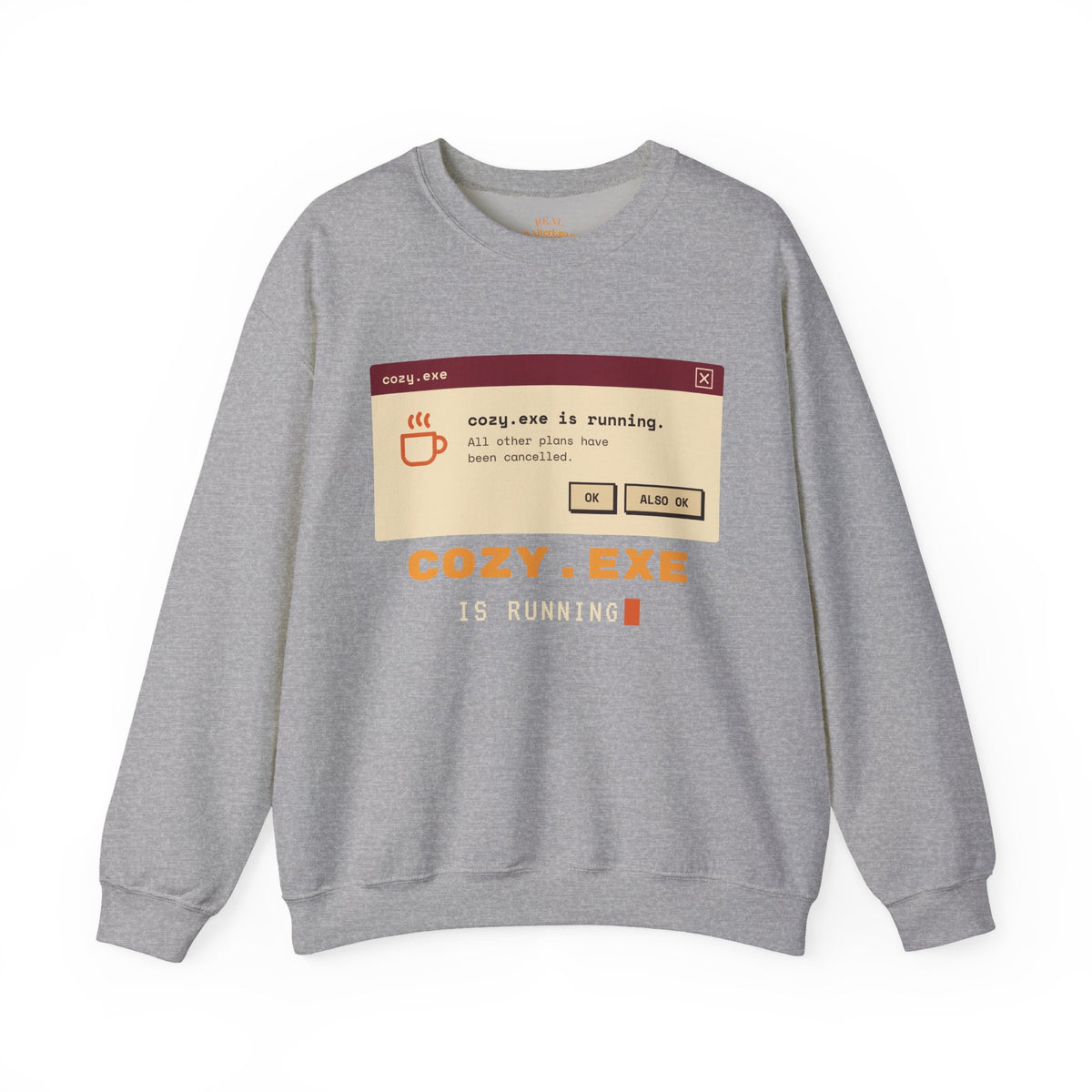 Cozy.exe Crewneck Sweatshirt – Retro Computer Cozy Vibe