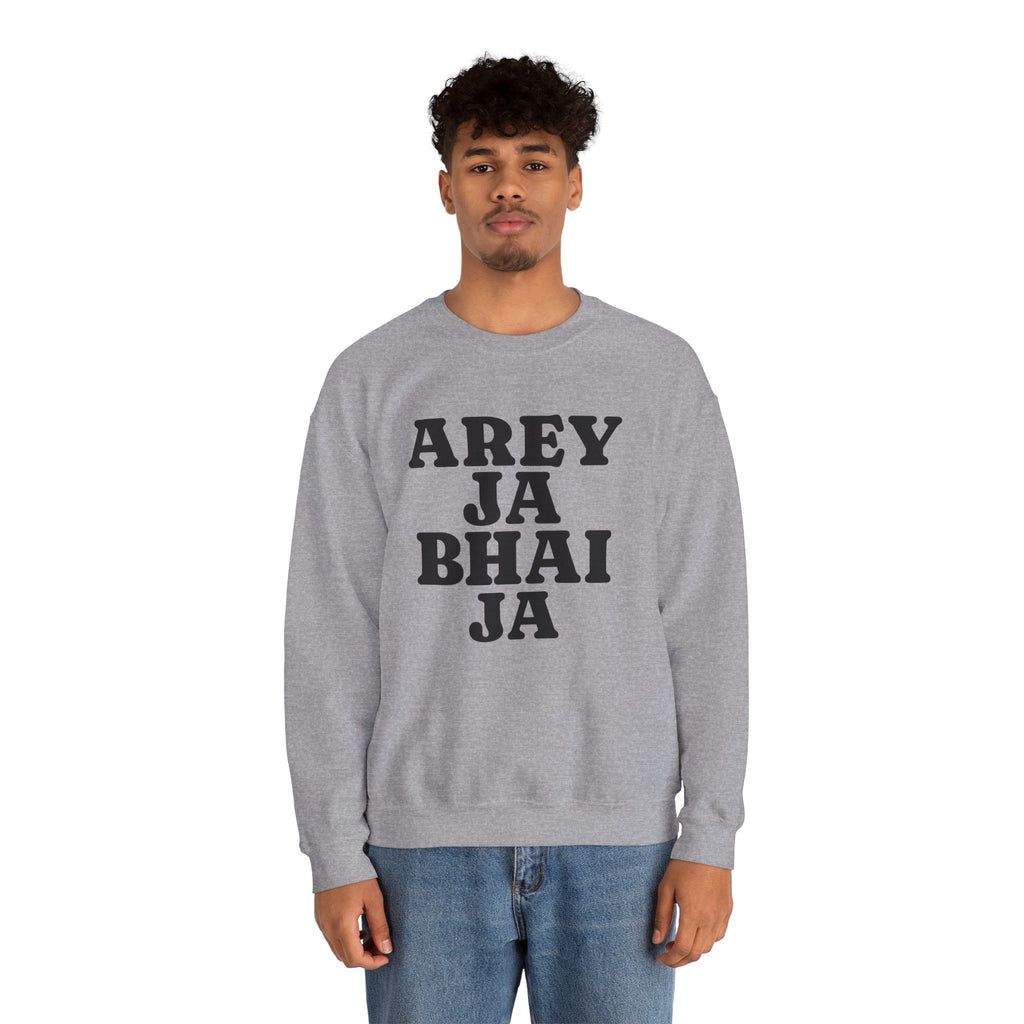 Hyderabadi Crewneck Sweatshirt – 'Arey Ja Bhai Ja' Bold Script
