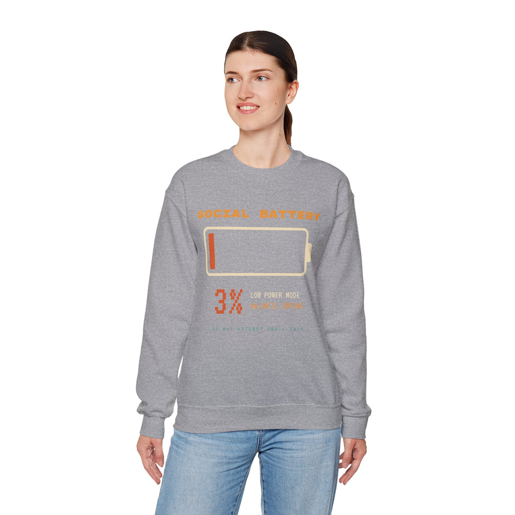Social Battery 3% Crewneck Sweatshirt