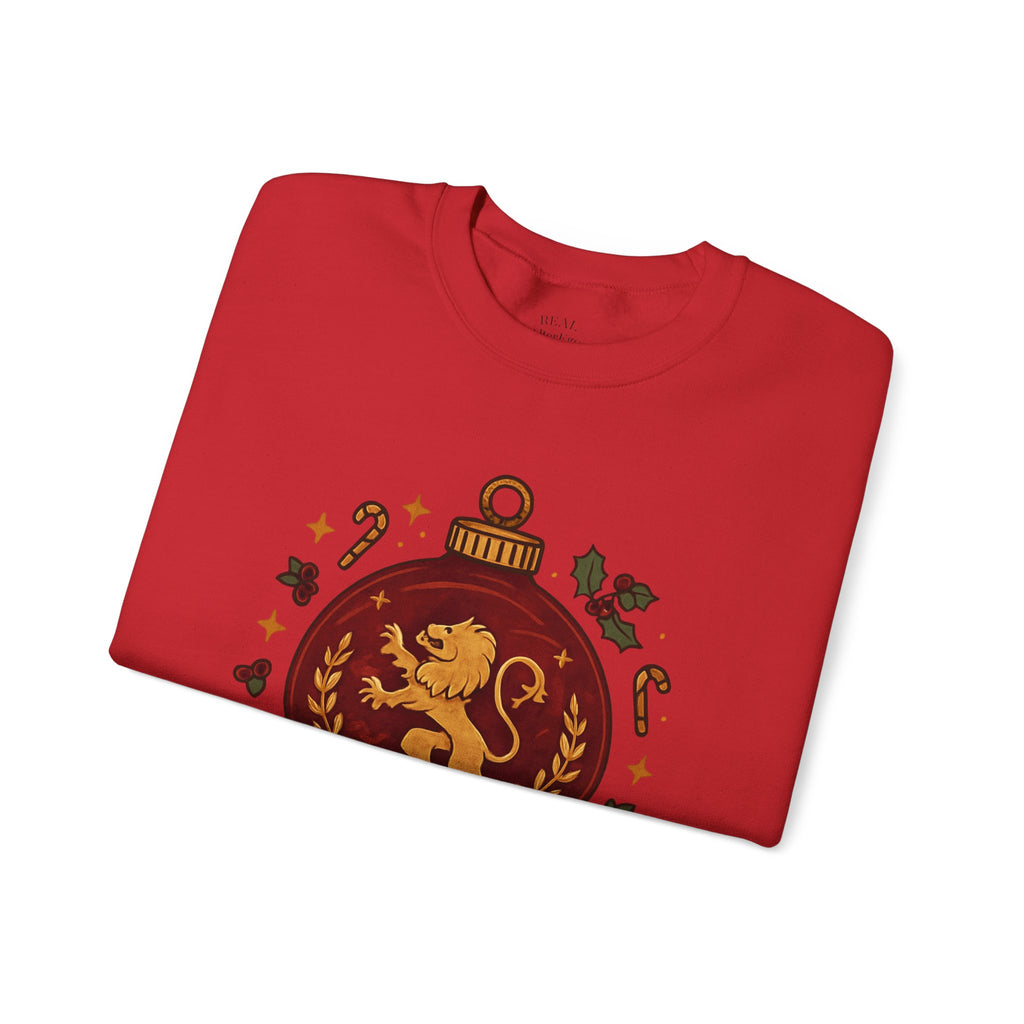 Gryffindor Holiday Sweatshirt — Festive Hogwarts Lion Crewneck