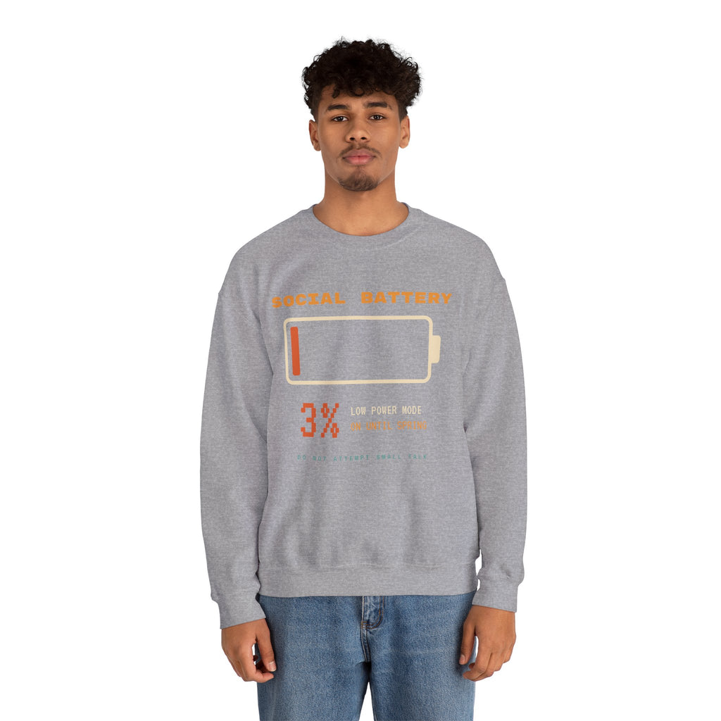 Social Battery 3% Crewneck Sweatshirt