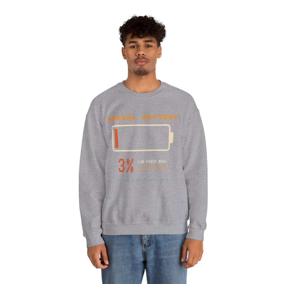 Social Battery 3% Crewneck Sweatshirt