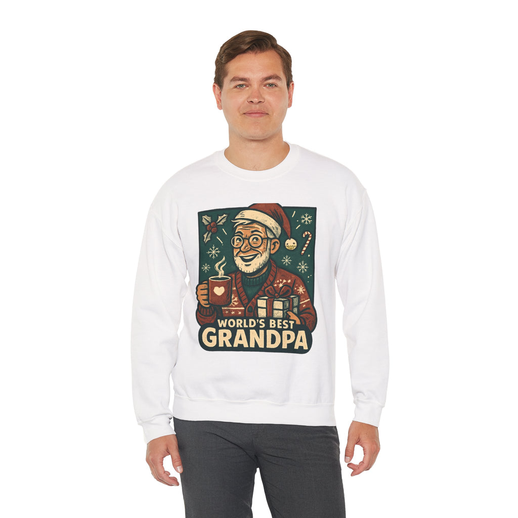 World’s Best Grandpa Christmas Sweatshirt — Cozy Holiday Grandpa Gift