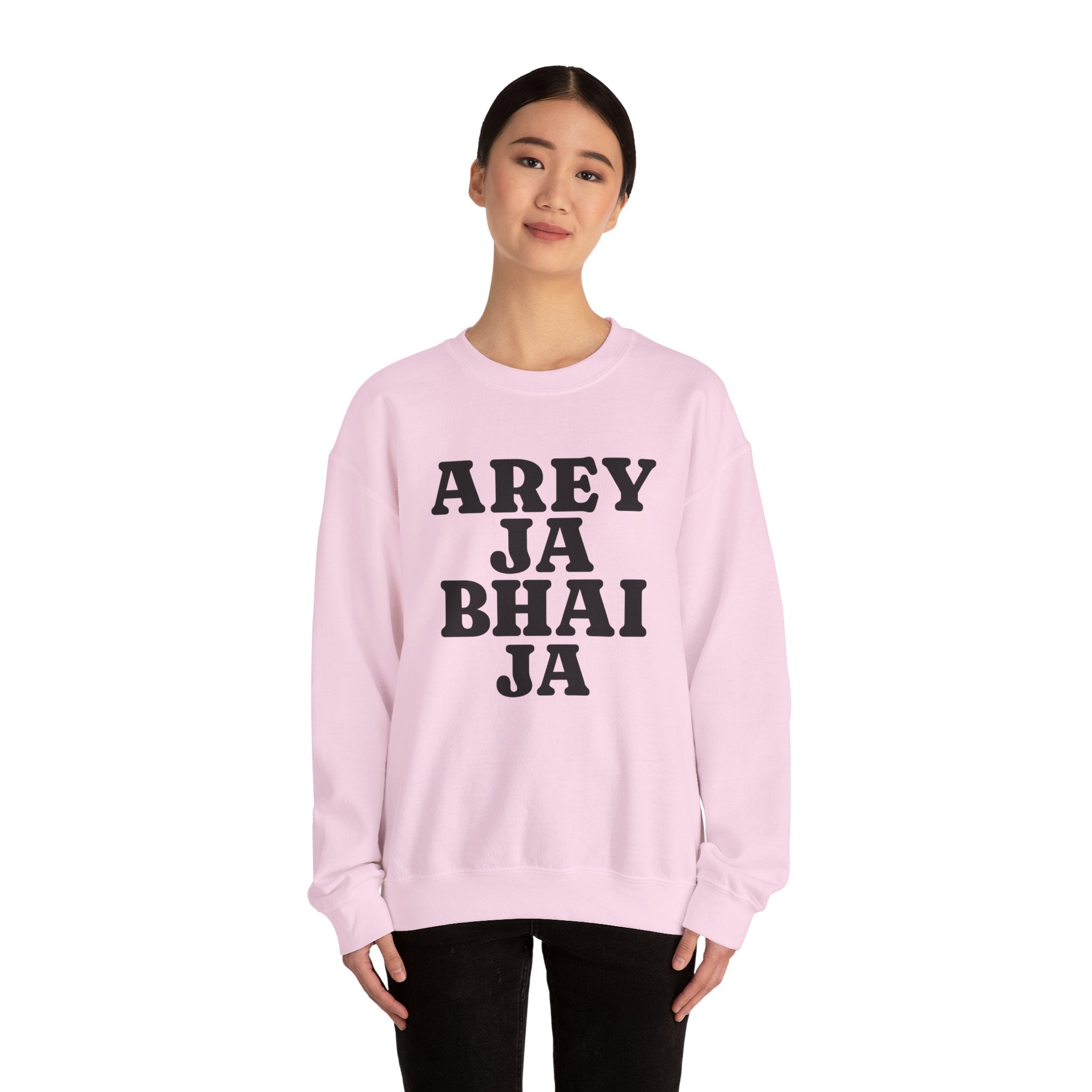 Hyderabadi Crewneck Sweatshirt – 'Arey Ja Bhai Ja' Bold Script