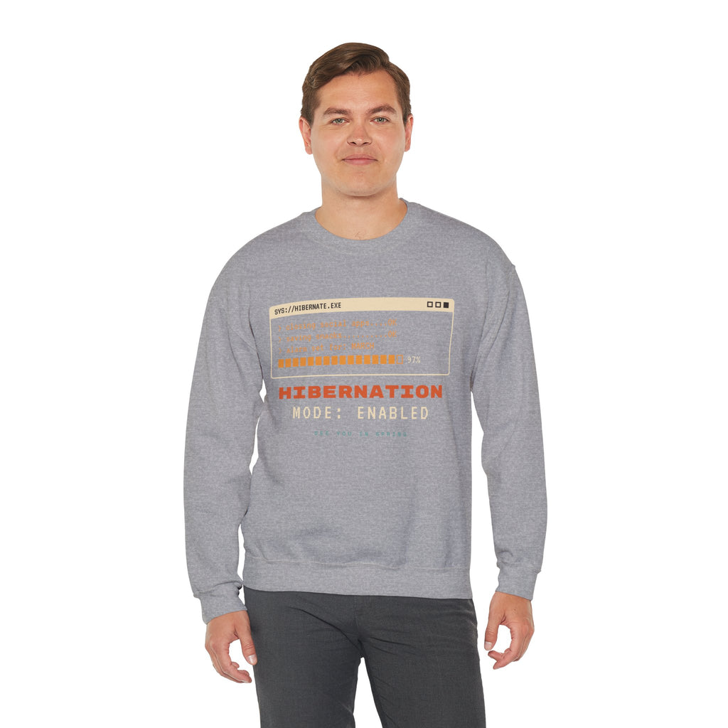 Hibernation Crewneck Sweatshirt - Cozy Winter Sleep Mode Pullover
