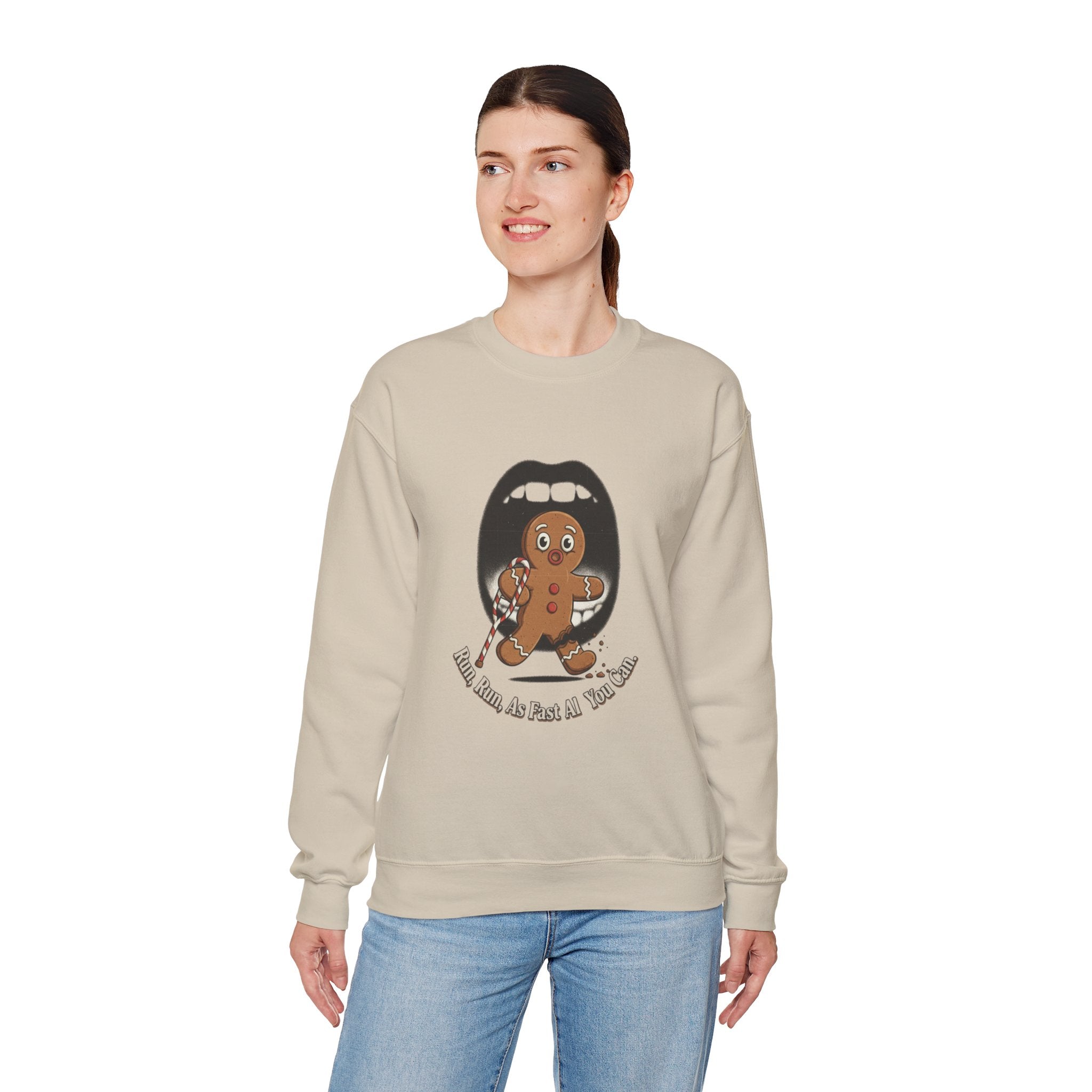Gingerbread Bites Sweater — Funny "This Bites, So Pass Me the Milk" Crewneck