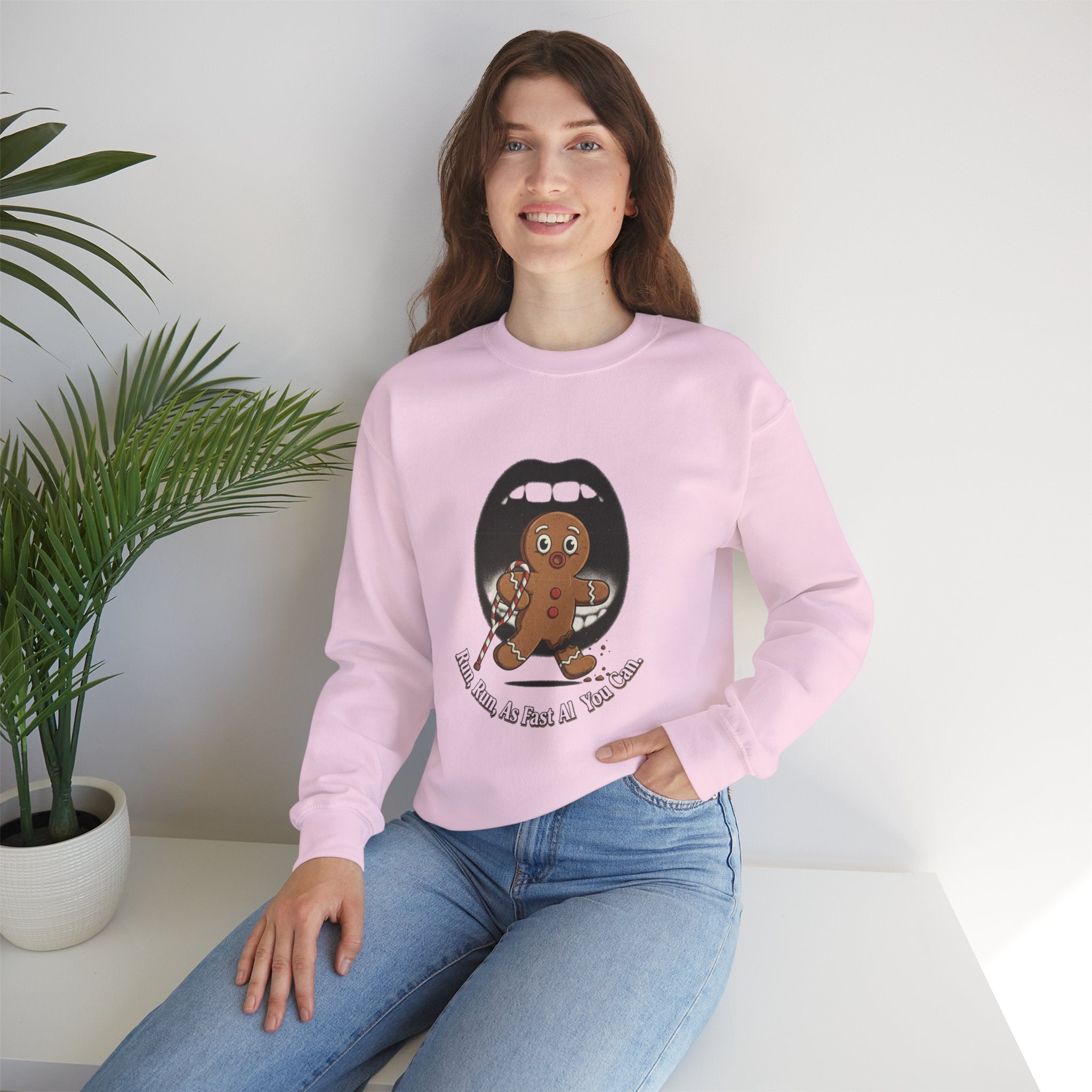 Gingerbread Bites Sweater — Funny "This Bites, So Pass Me the Milk" Crewneck