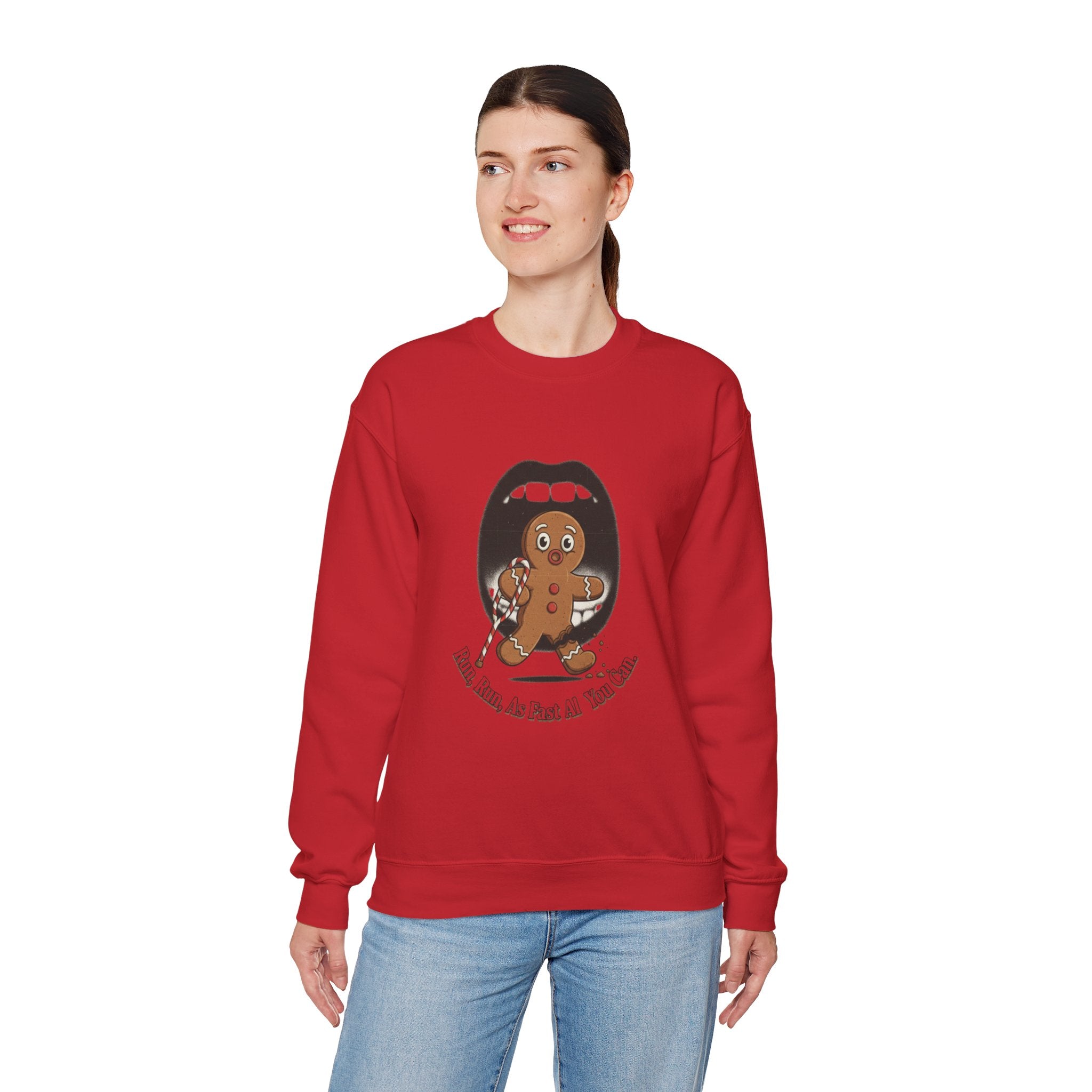 Gingerbread Bites Sweater — Funny "This Bites, So Pass Me the Milk" Crewneck