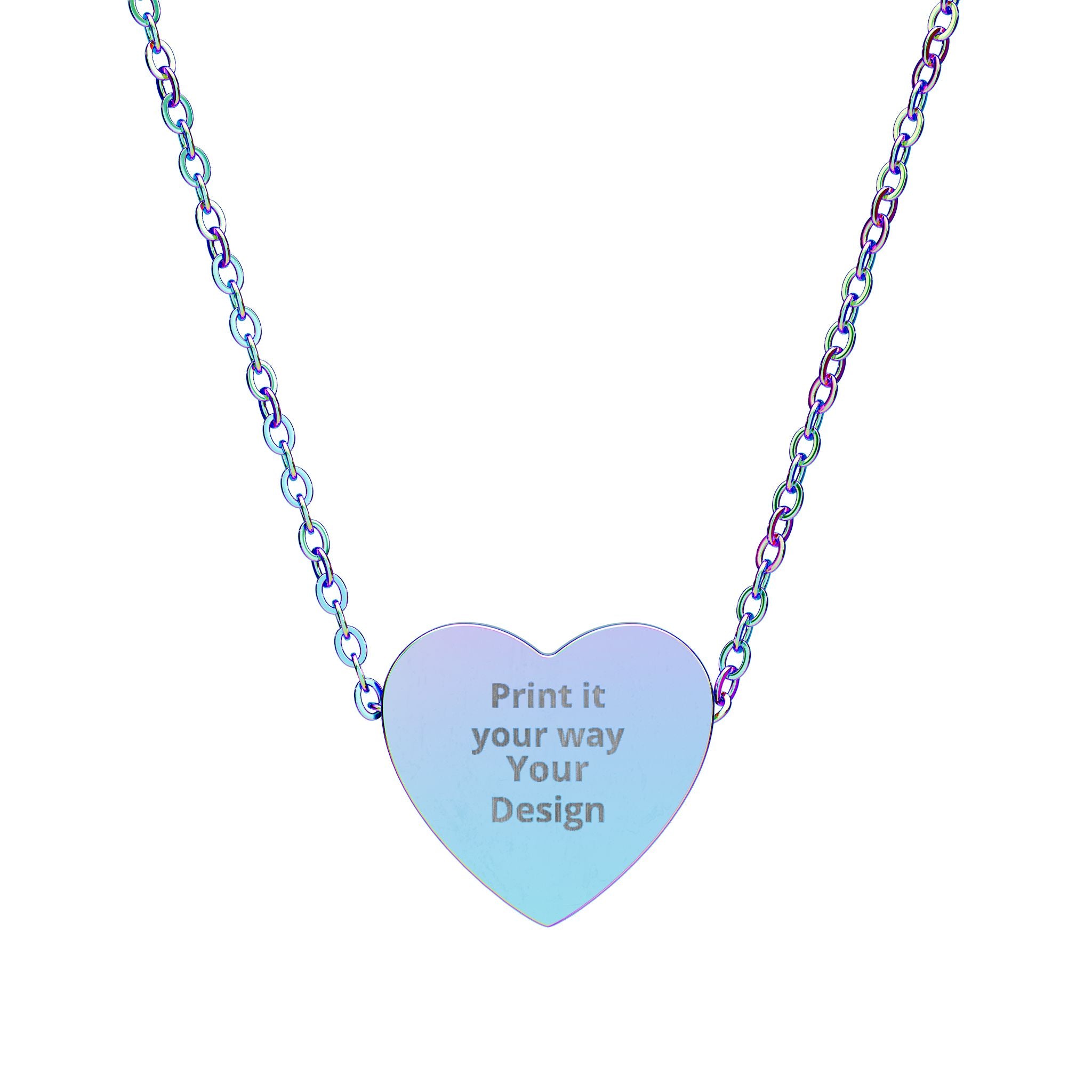 Engravable Heart Necklace — Personalized Custom Message Pendant