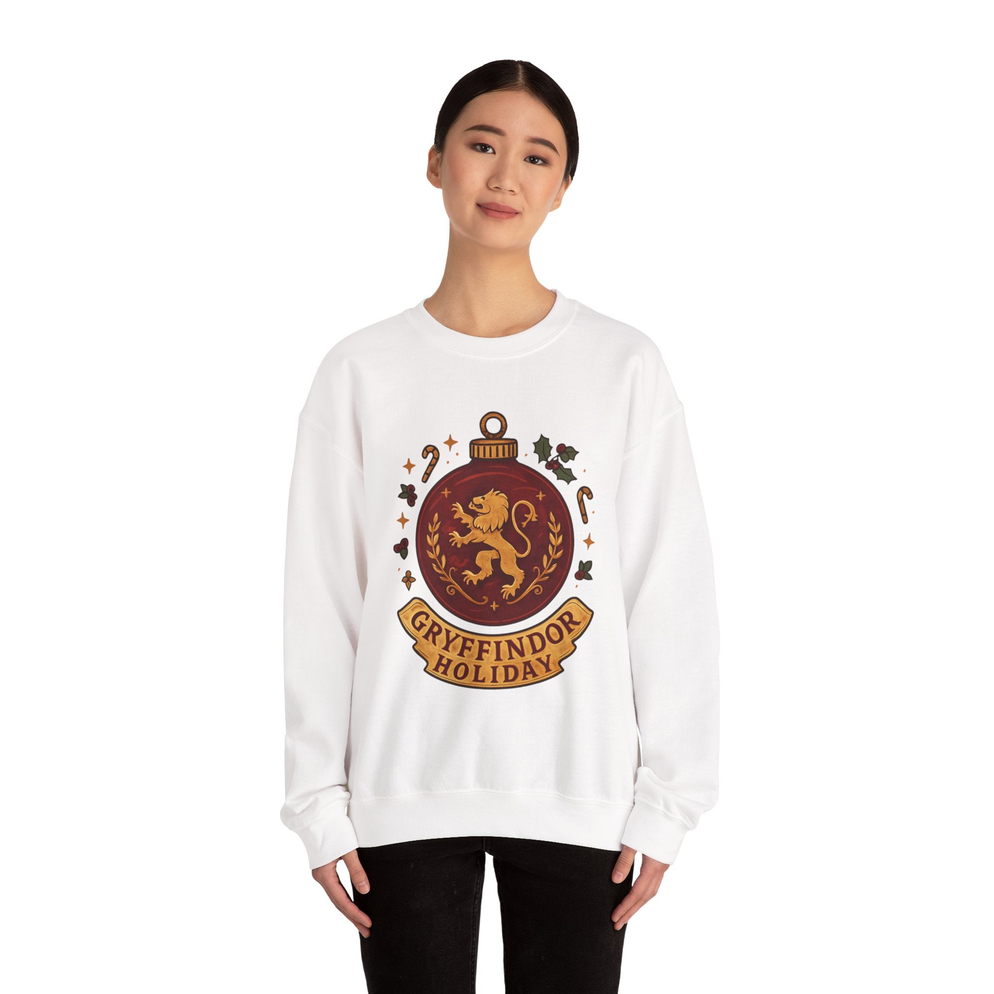Gryffindor Holiday Sweatshirt — Festive Hogwarts Lion Crewneck