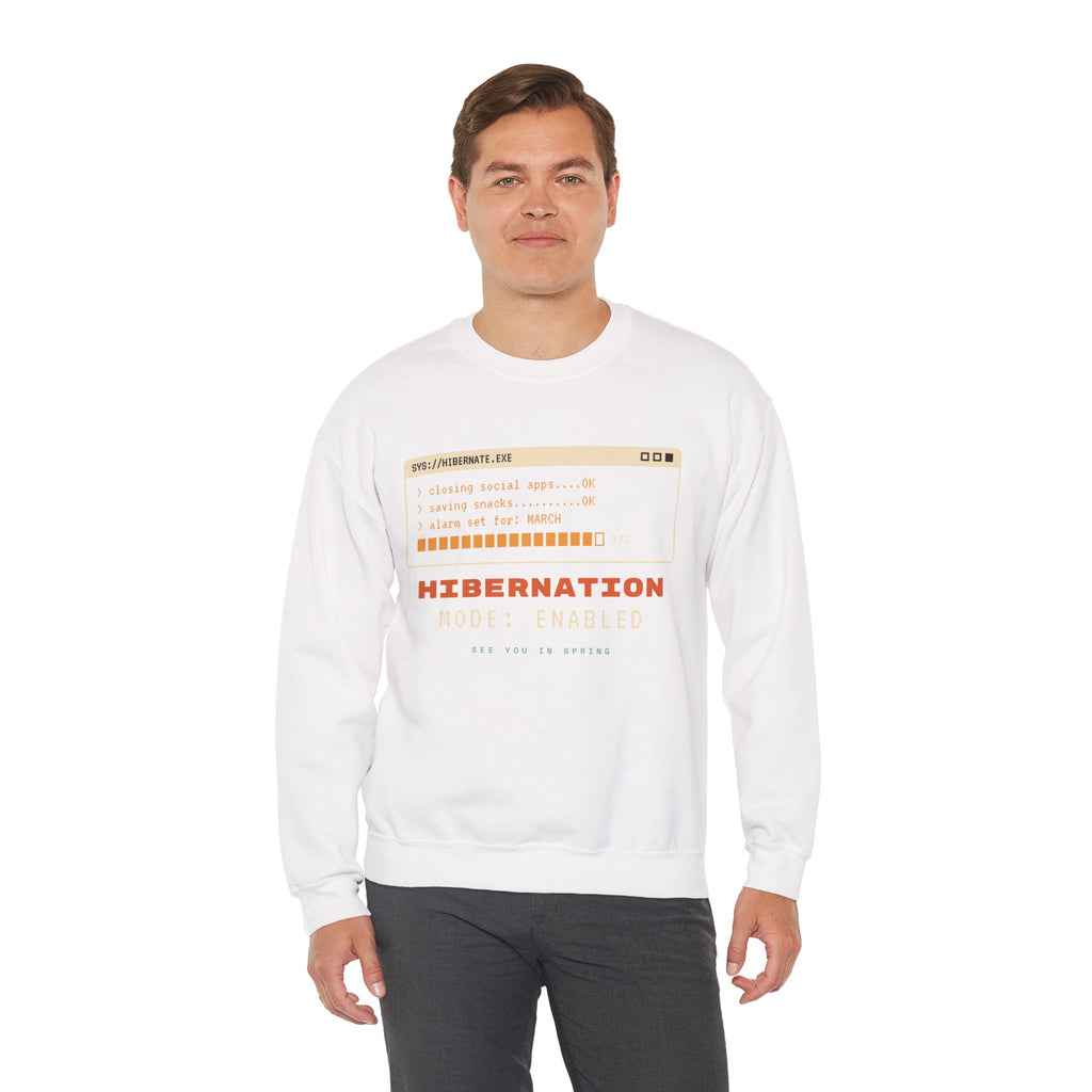 Hibernation Crewneck Sweatshirt - Cozy Winter Sleep Mode Pullover
