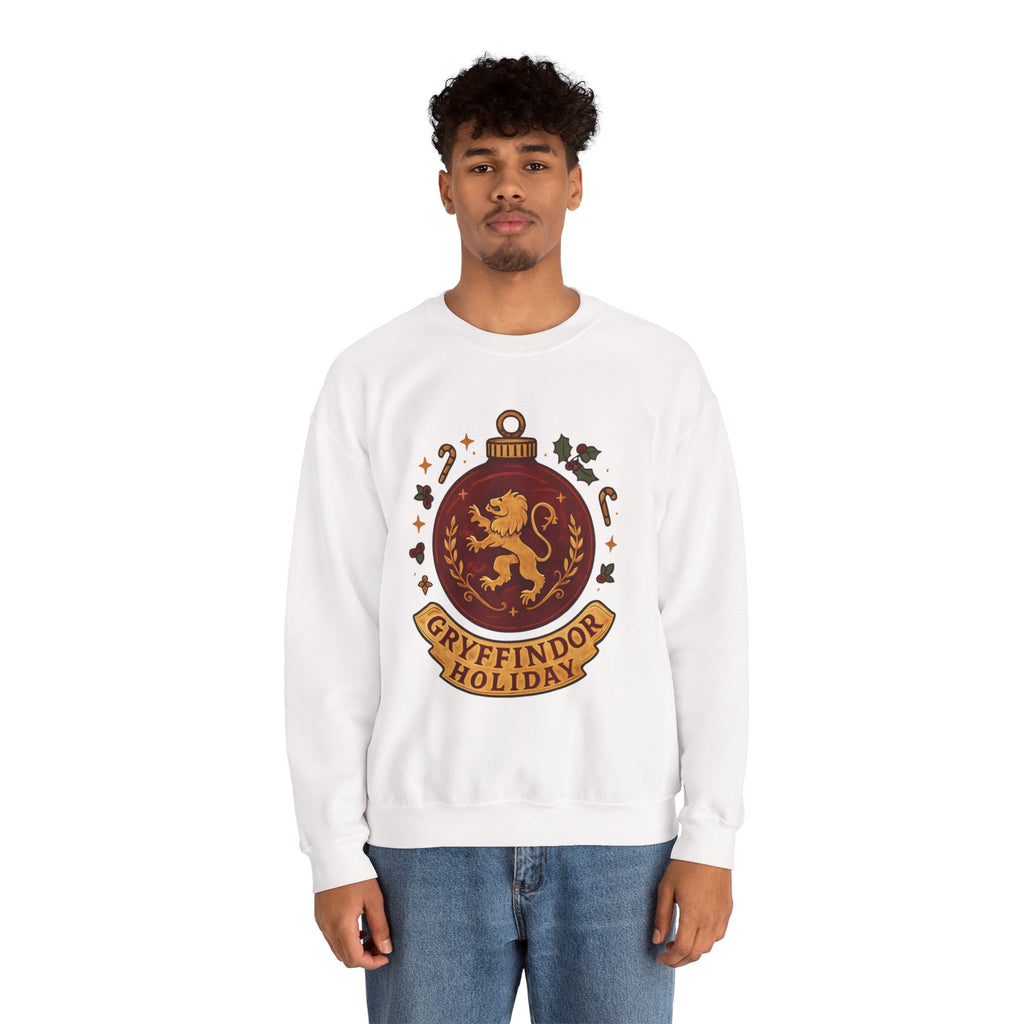 Gryffindor Holiday Sweatshirt — Festive Hogwarts Lion Crewneck