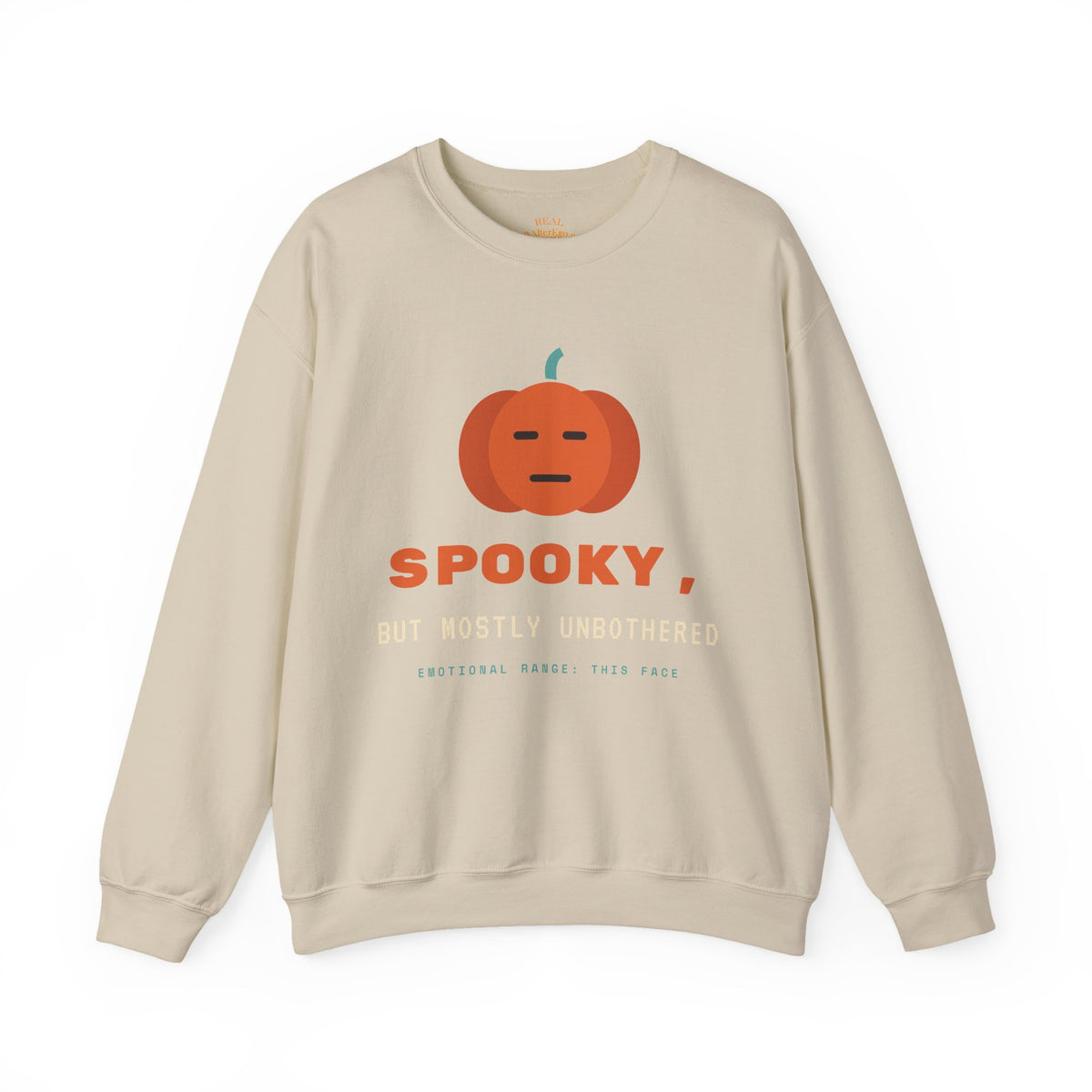 Spooky Pumpkin Crewneck Sweatshirt - Cute Minimal Halloween Pullover