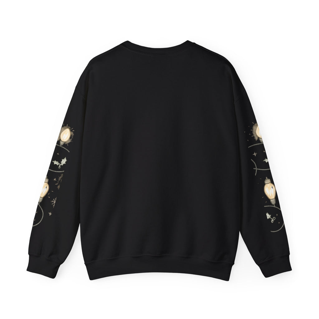 Christmas Lights Sleeve Crewneck Sweatshirt — Holiday Light-Up Sleeve Design