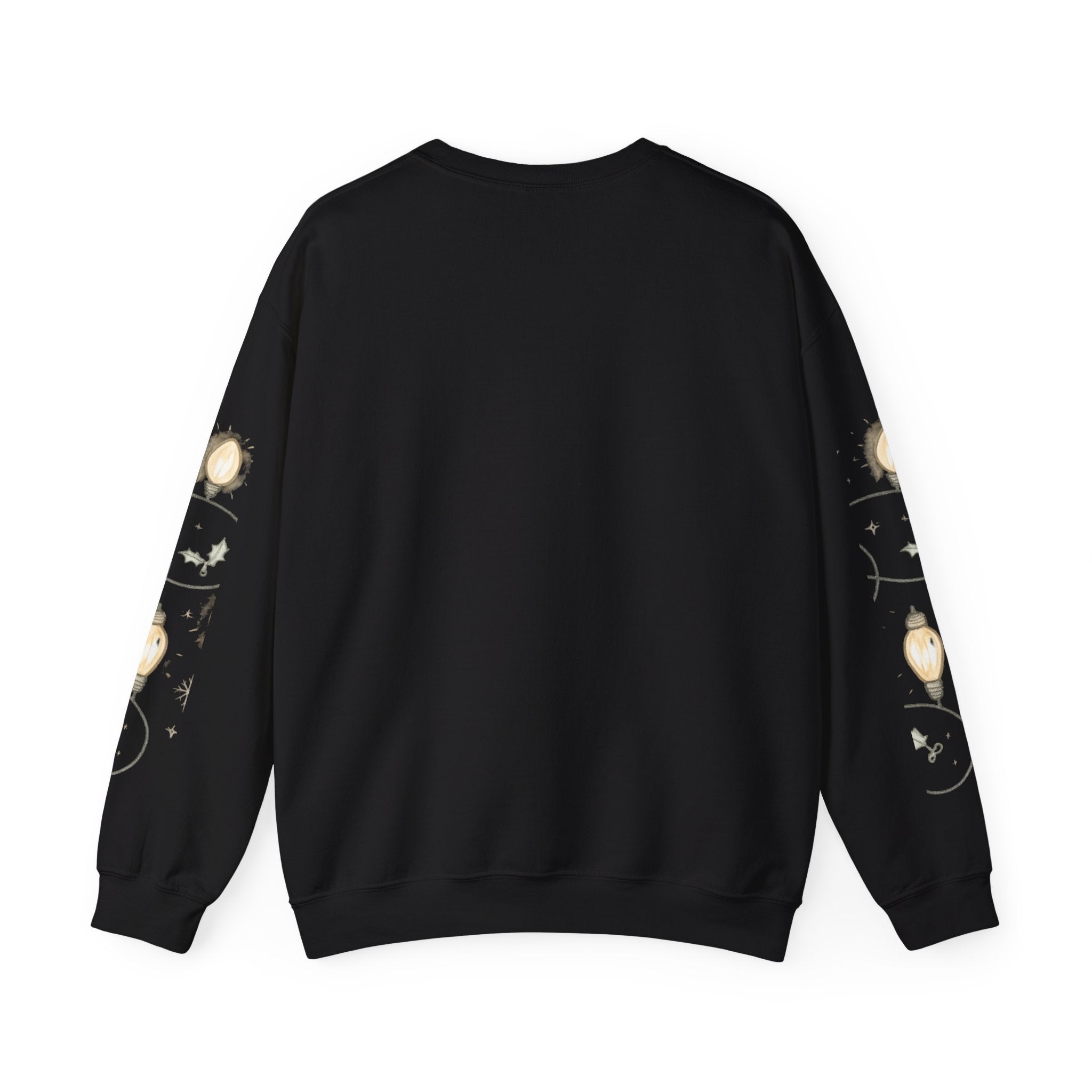 Christmas Lights Sleeve Crewneck Sweatshirt — Holiday Light-Up Sleeve Design