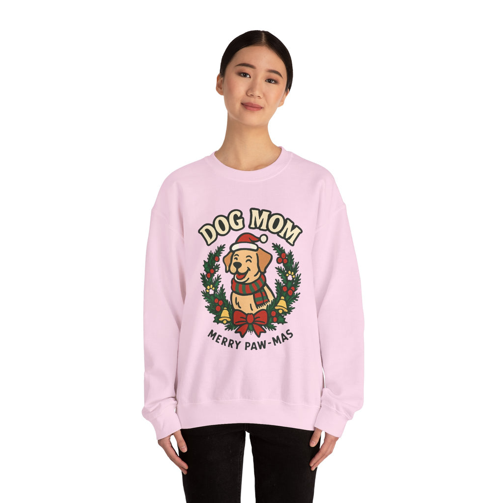 Dog Mom Sweatshirt — Merry Paw-mas Christmas Crewneck